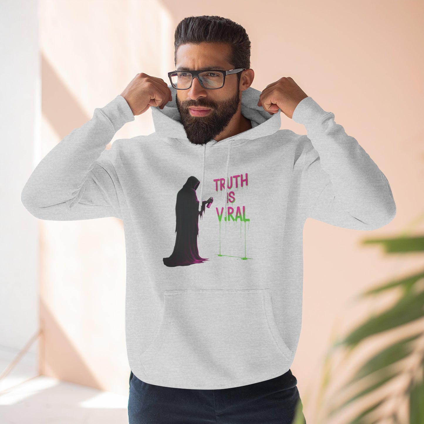 Viral Reaper Three-Panel Cotton Fleece Hoodie