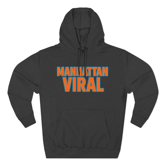 Hustle Hard Washington Heights Fleece Hoodie, Urban Apparel, NYC Streetwear - XS - Charcoal Heather