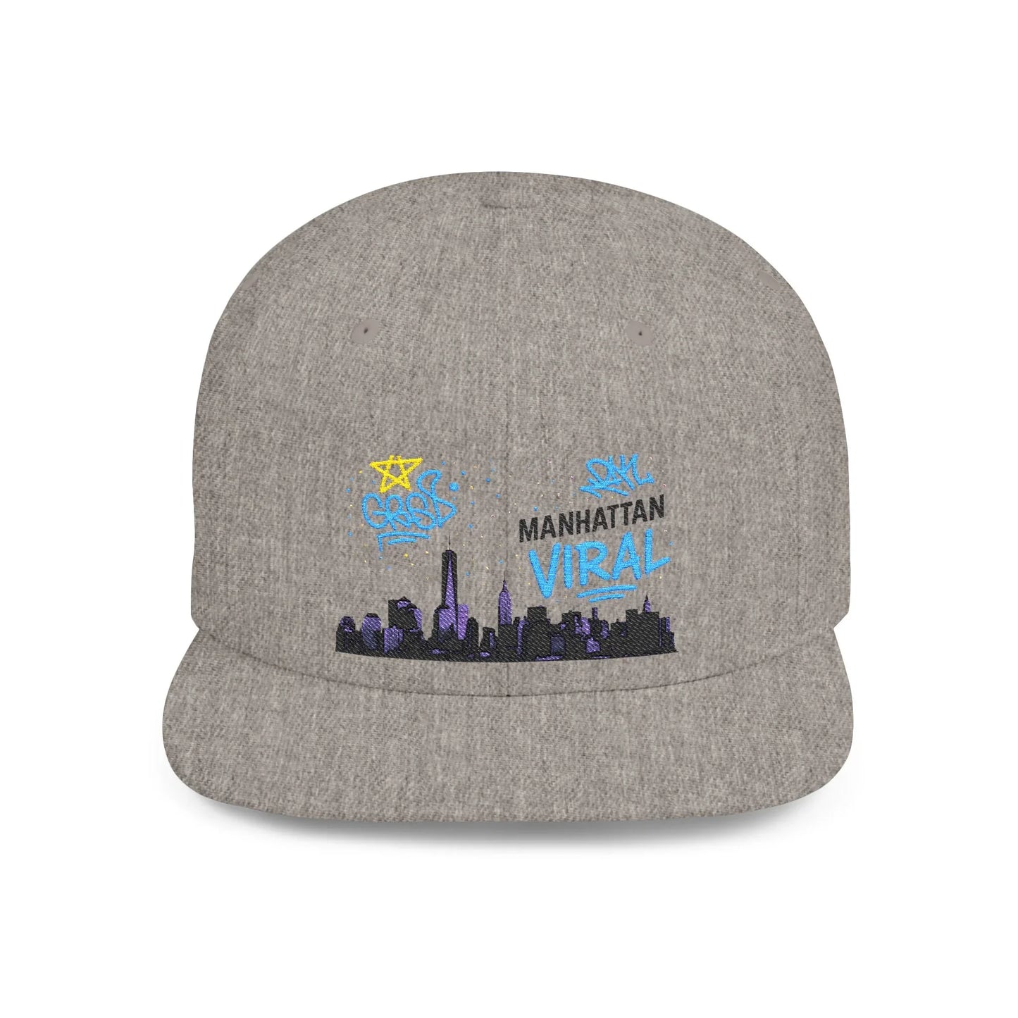 Downtown Late nights Viral Snapback Hat | Urban Fashion Accessory, Trendy Flat Bill Cap, Cool Gift for NYC Lovers, Streetwear Essential - Manhattan Viral