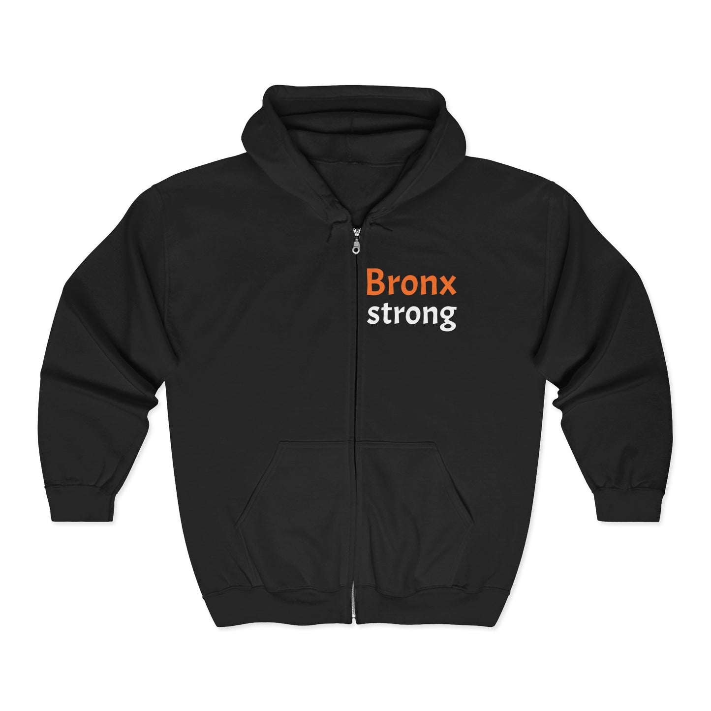 Bronx Strong Zip-Up Hoodie for Urban Style, Gifts for Bronx Residents, Comfortable Winter Wear, Pride Apparel, Streetwear Essential