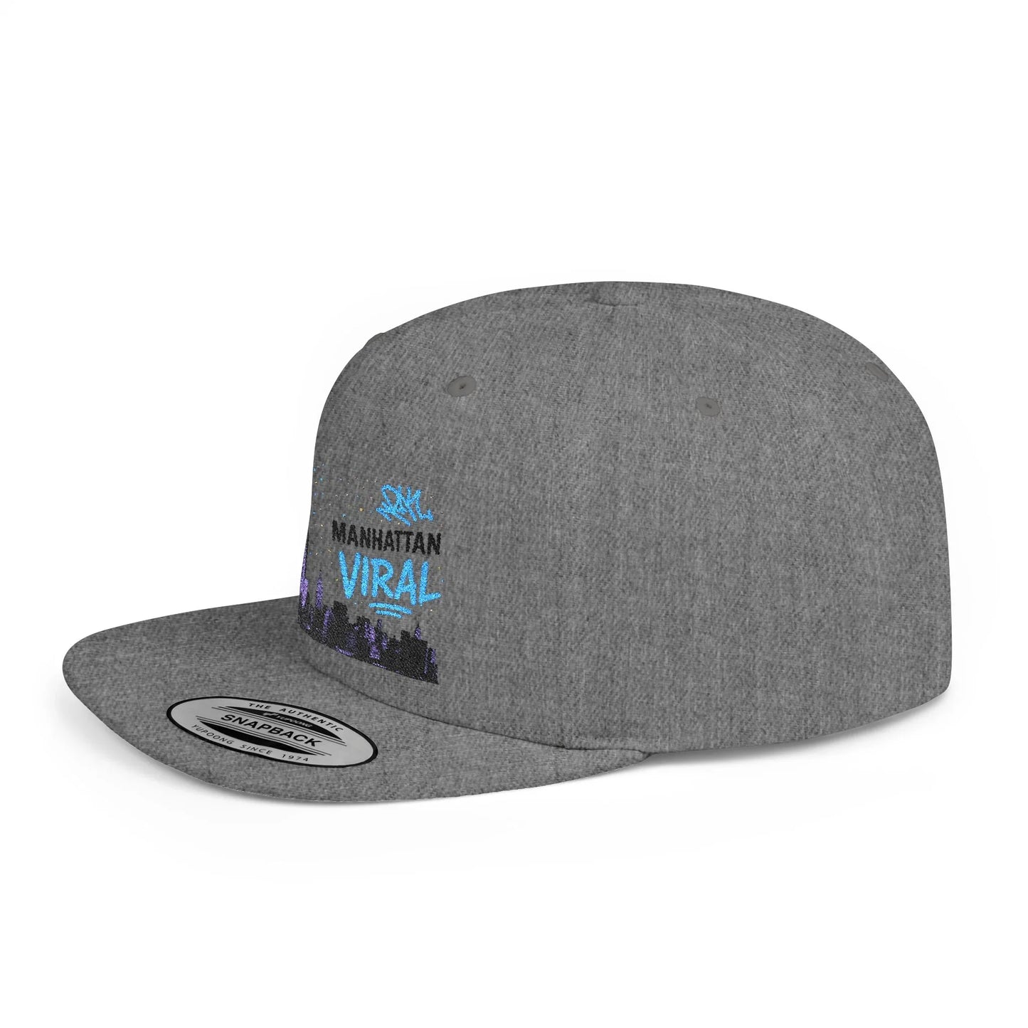 Downtown Late nights Viral Snapback Hat | Urban Fashion Accessory, Trendy Flat Bill Cap, Cool Gift for NYC Lovers, Streetwear Essential - Manhattan Viral