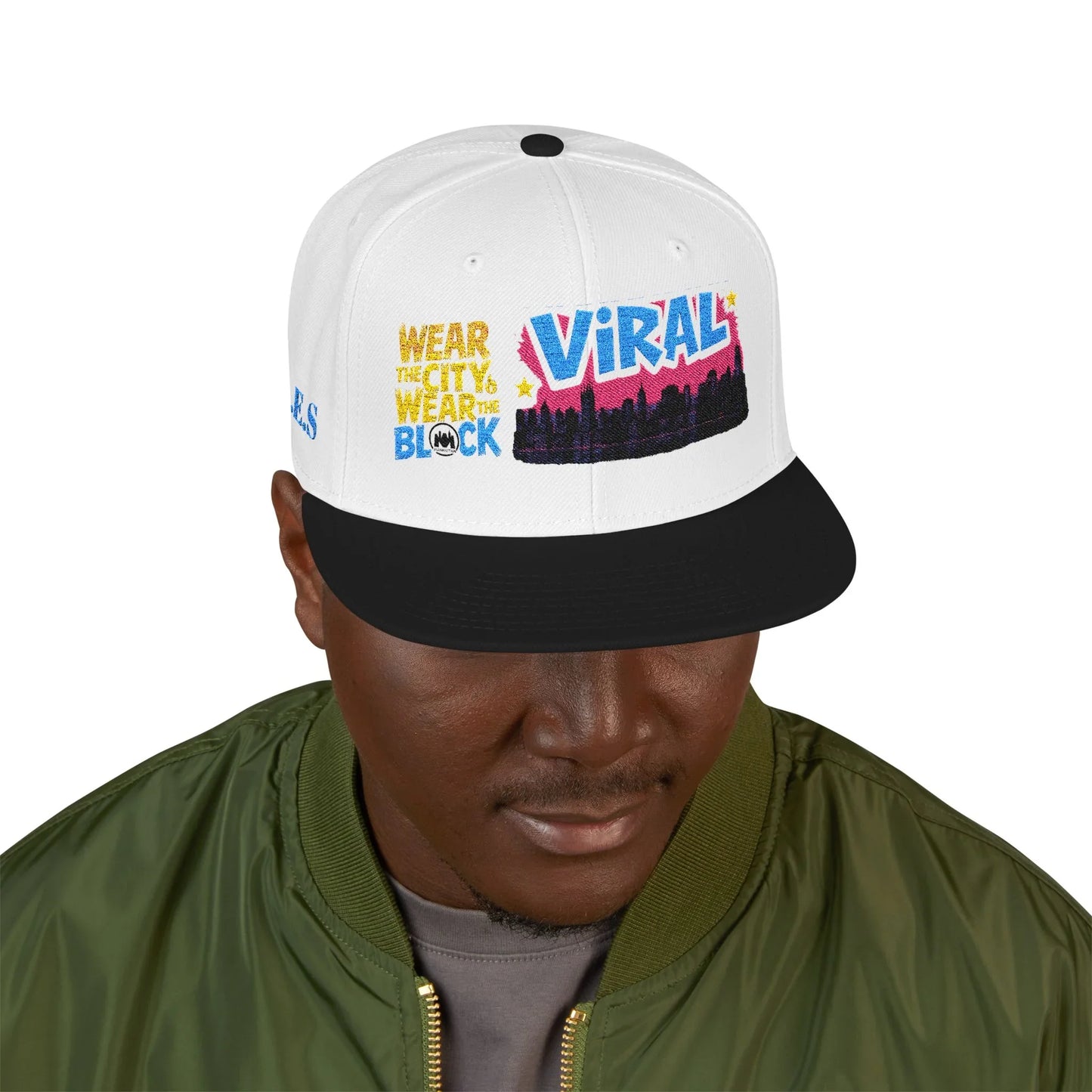 L.E.S Viral Snapback Cap, Trendy Embroidered Hat for Streetwear, Gift for Teenagers, Festivals, Cool Casual Style - Manhattan Viral