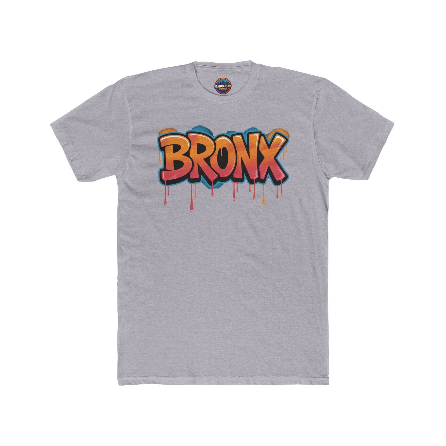 BX On Rails Urban Graphic Tee - Unisex Cotton Crew Tee, Manhattan Viral Design - Manhattan Viral