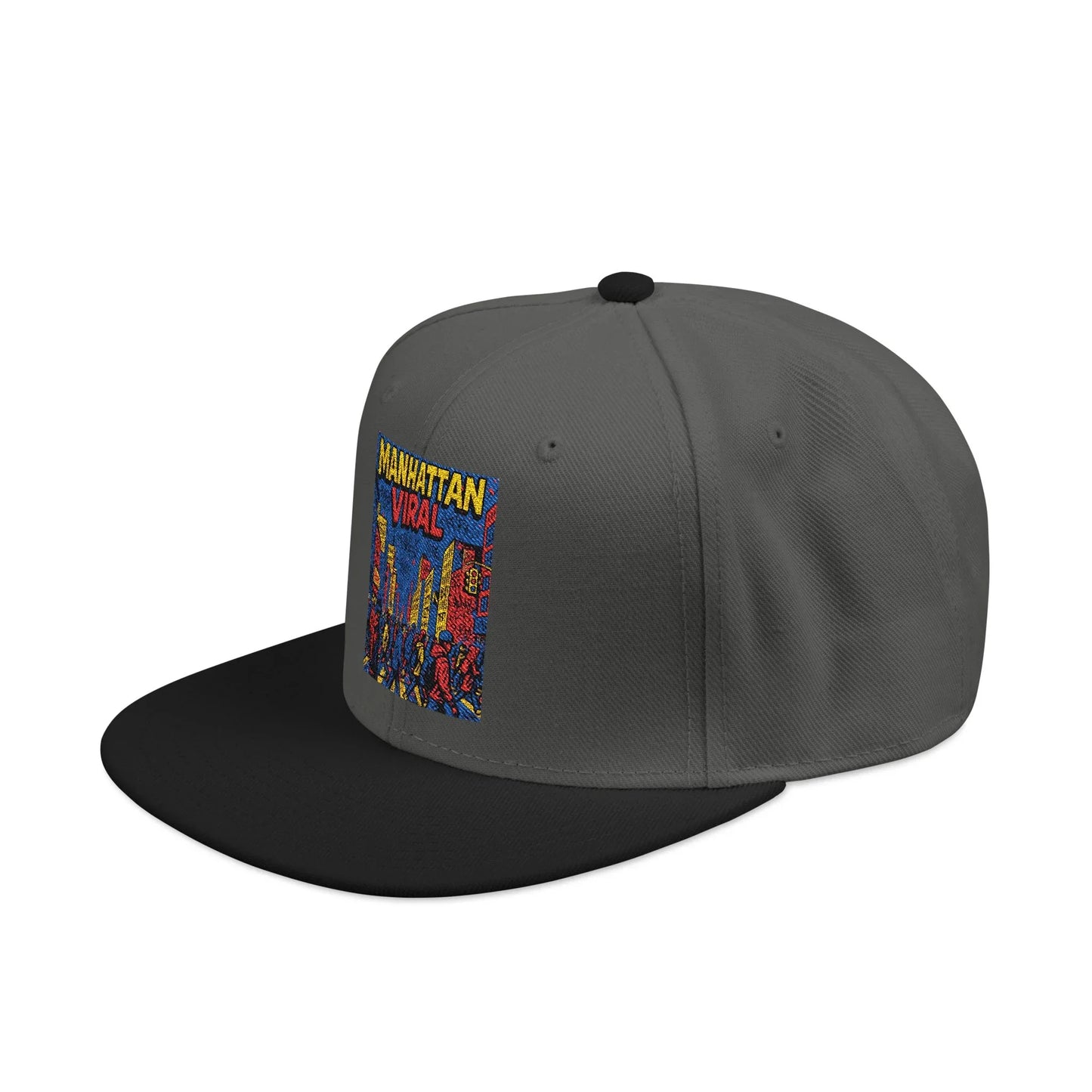 Midtown Hustle Embroidered Snapback Cap, Colorful Hat For NYC Streetwear, Unique Gift for Friends, Casual Accessories - Manhattan Viral