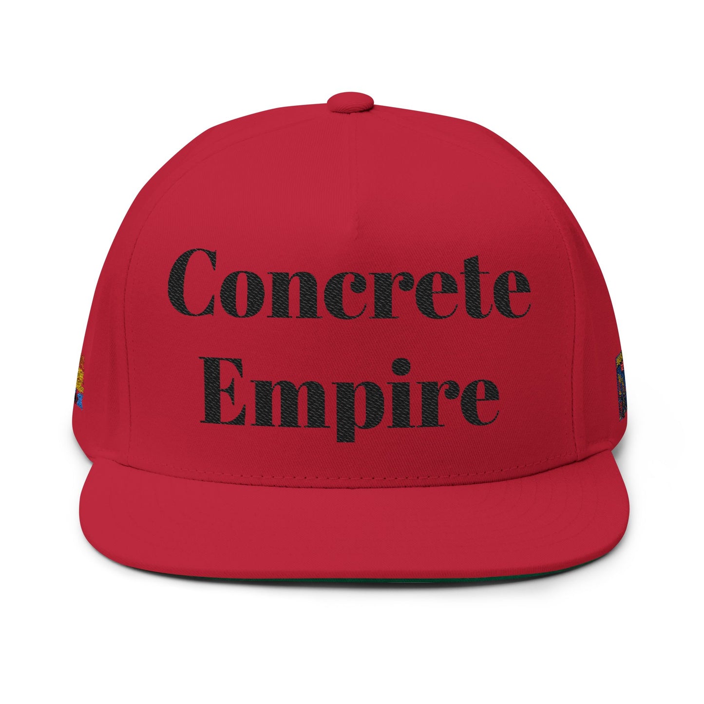 Concrete Empire Flat Bill Cap - Concrete Empire Embroidered Hat
