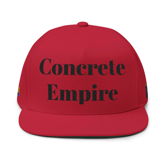 Concrete Empire Flat Bill Cap - NYC Snapback - One size - White