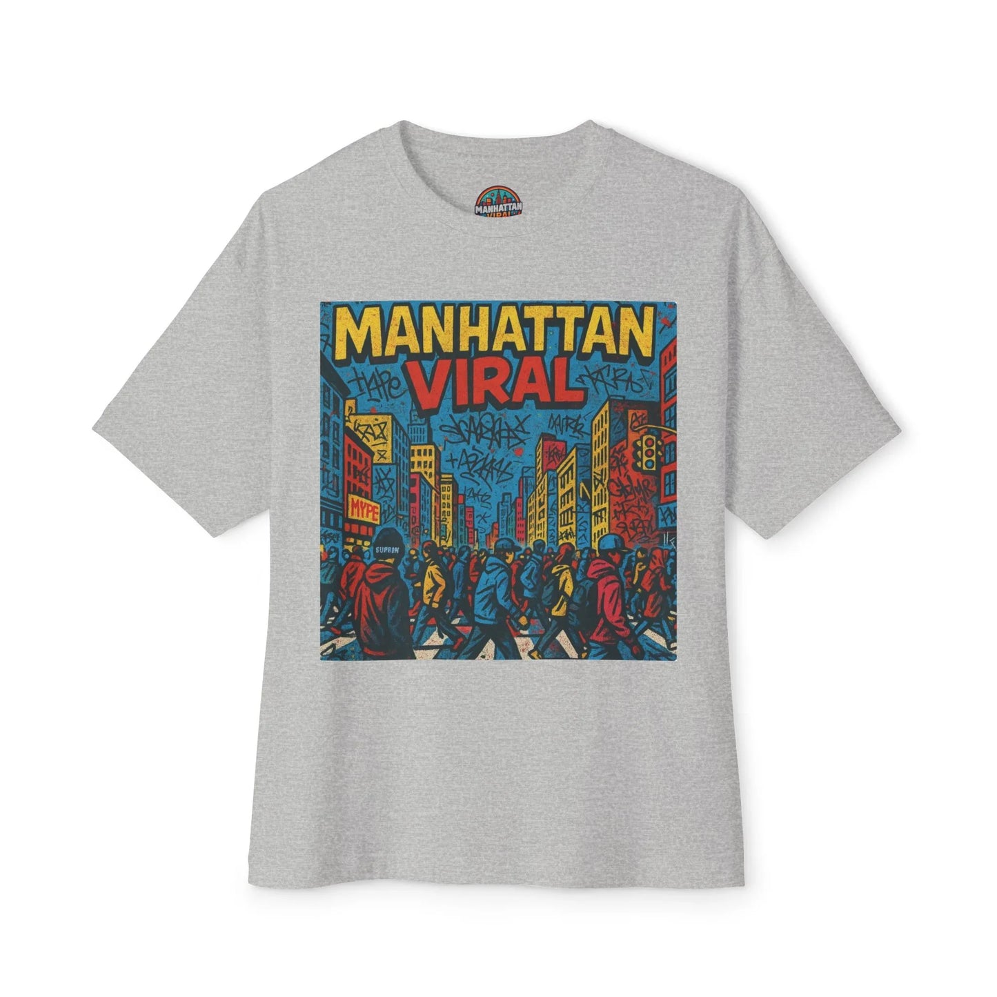 Viral NYC Streets Oversized Boxy Tee - Manhattan Viral