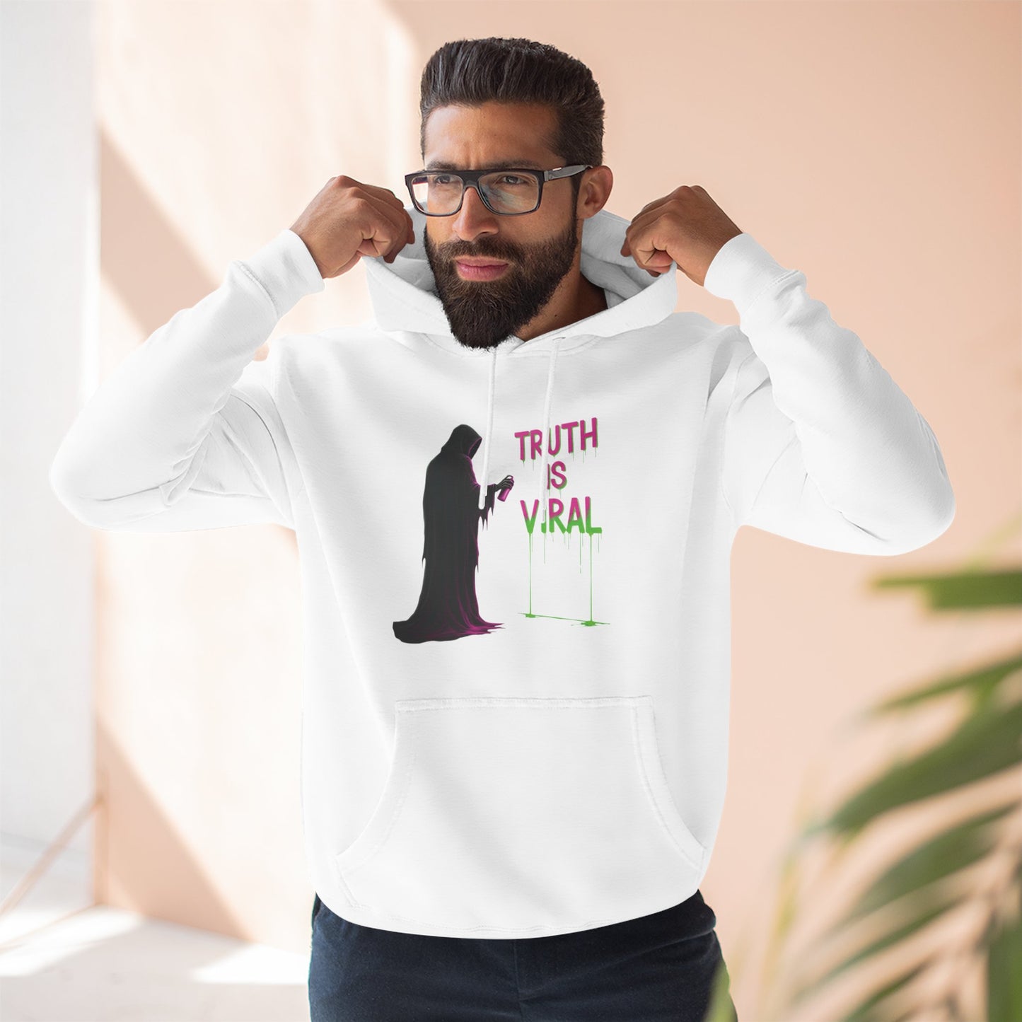 Viral Reaper Three-Panel Cotton Fleece Hoodie