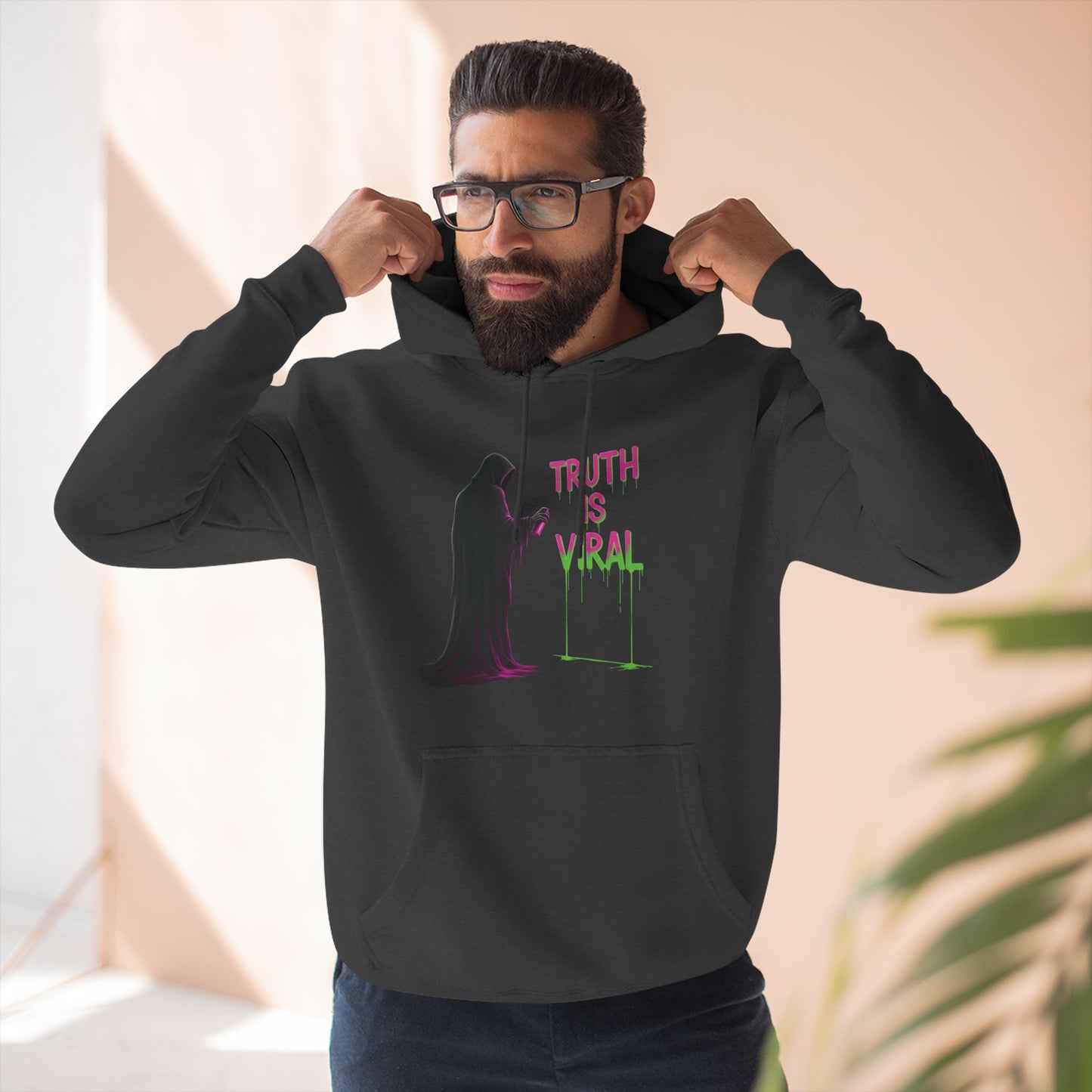 Viral Reaper Three-Panel Cotton Fleece Hoodie