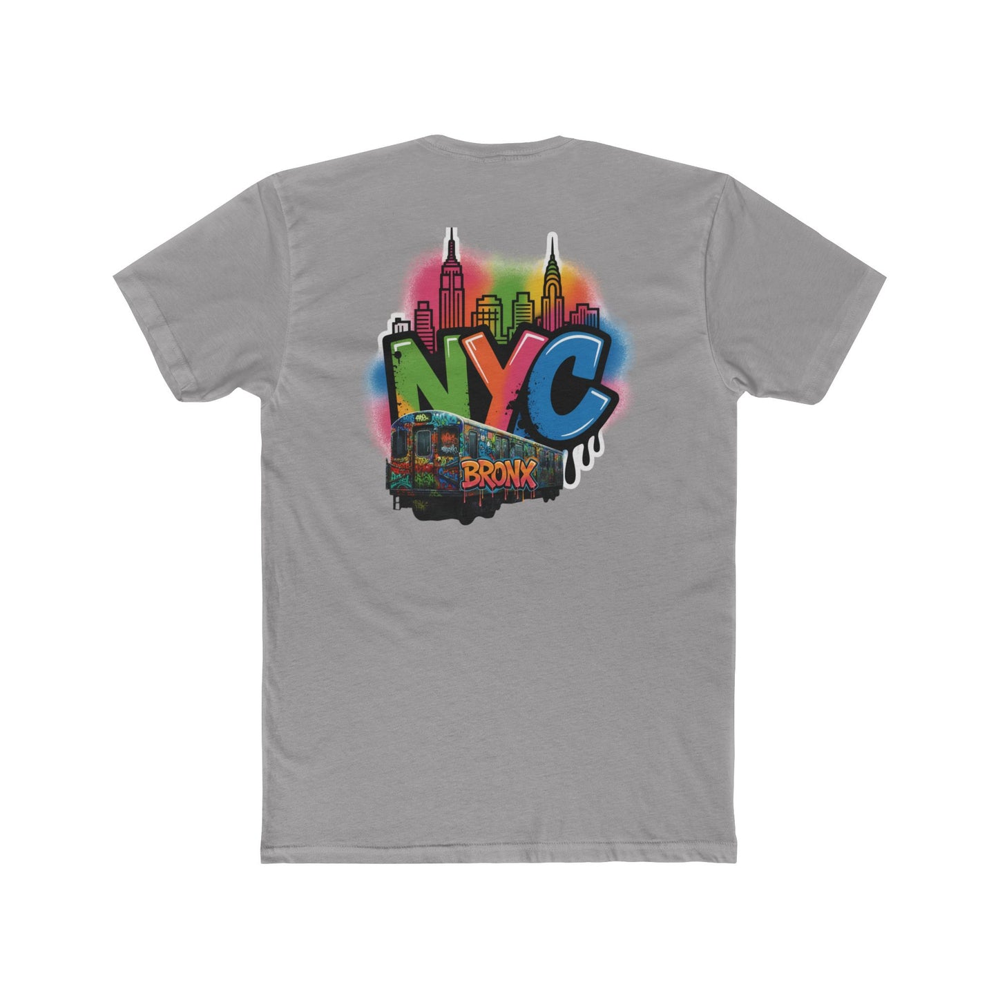 BX On Rails Urban Graphic Tee - Unisex Cotton Crew Tee, Manhattan Viral Design - Manhattan Viral