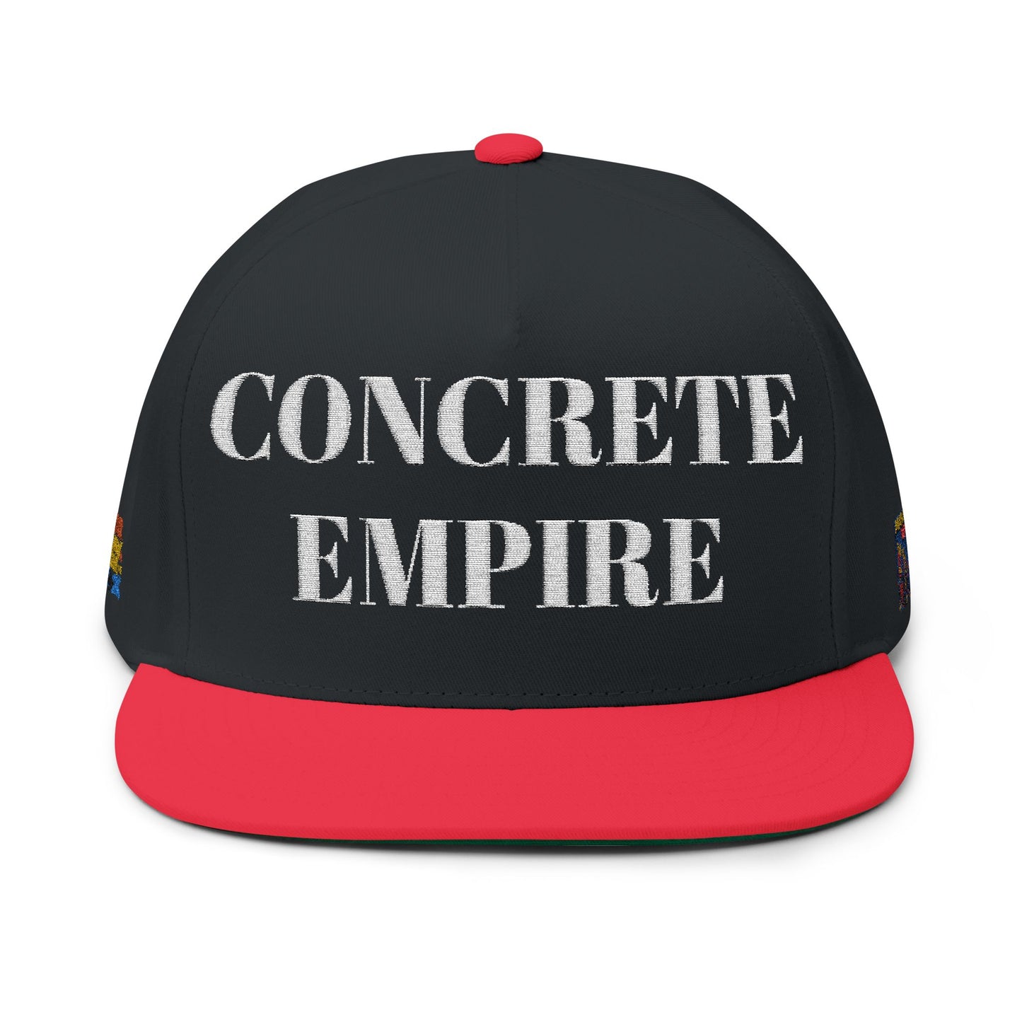 Concrete Empire NYC Flat Bill Cap for Urban Style Lovers, Embroidered Hats for Street Wear