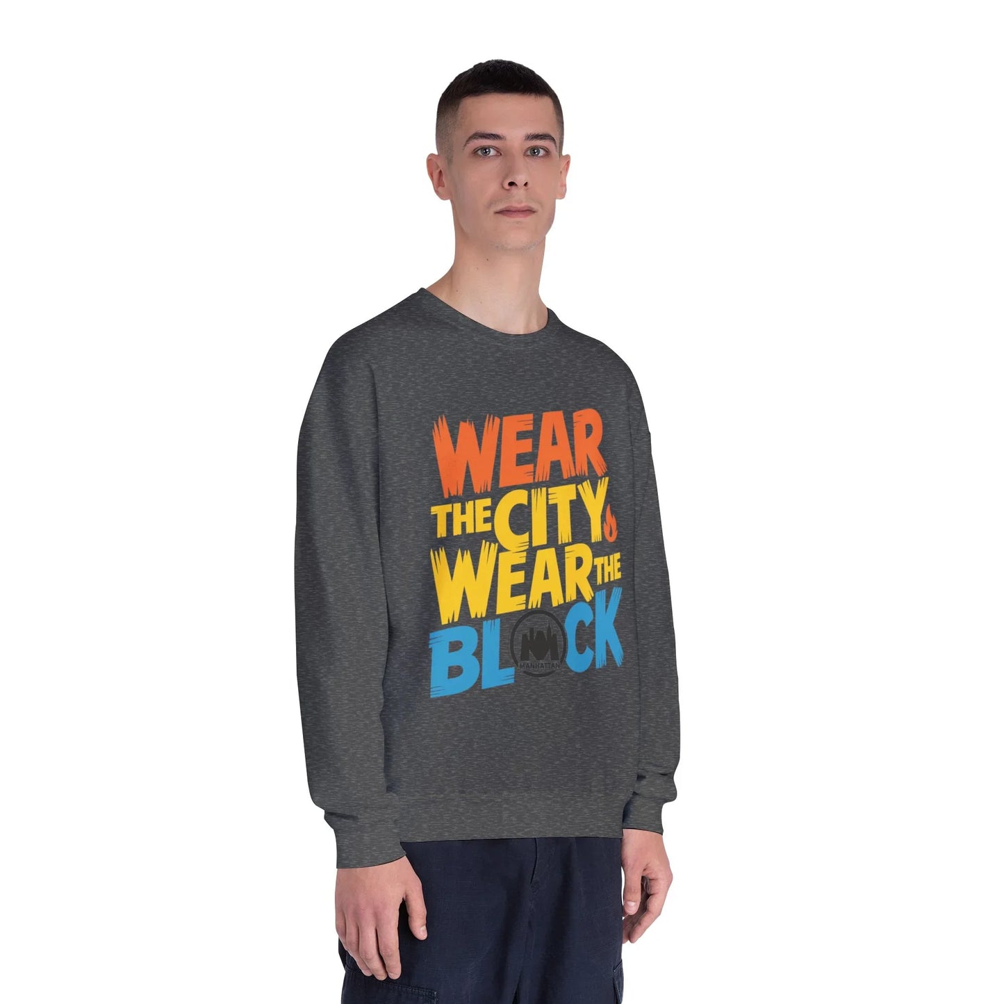 Wear Your City Crewneck Sweatshirt | Cozy Streetwear, Perfect Gift for City Lovers, Everyday Comfort, NYC Inspired Fashion - Manhattan Viral