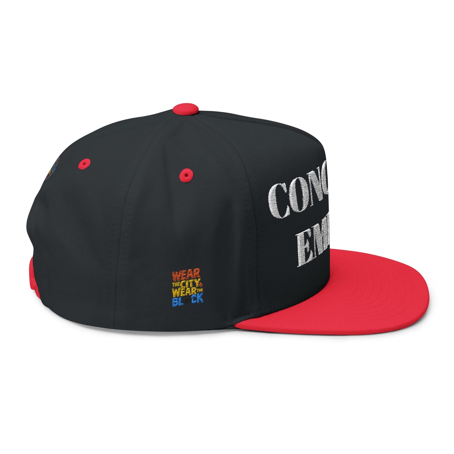 Concrete Empire NYC Flat Bill Cap for Urban Style Lovers, Embroidered Hats for Street Wear