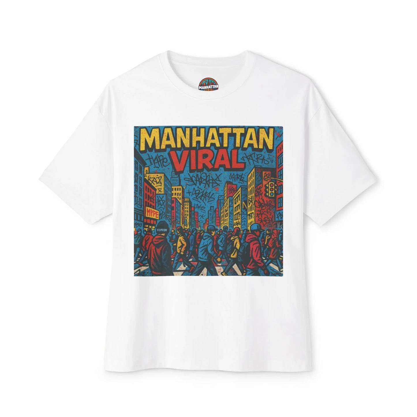 Viral NYC Streets Oversized Boxy Tee - Manhattan Viral