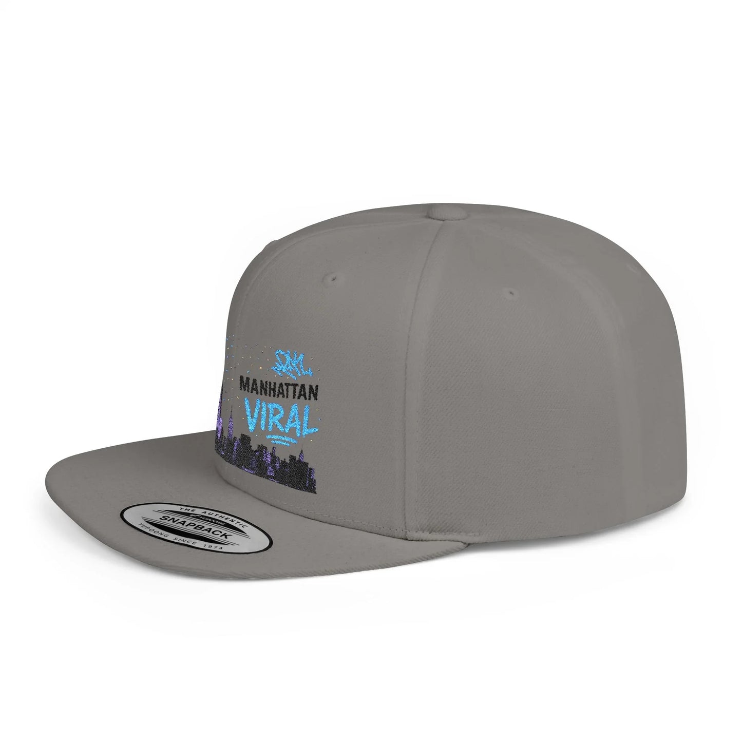 Downtown Late nights Viral Snapback Hat | Urban Fashion Accessory, Trendy Flat Bill Cap, Cool Gift for NYC Lovers, Streetwear Essential - Manhattan Viral