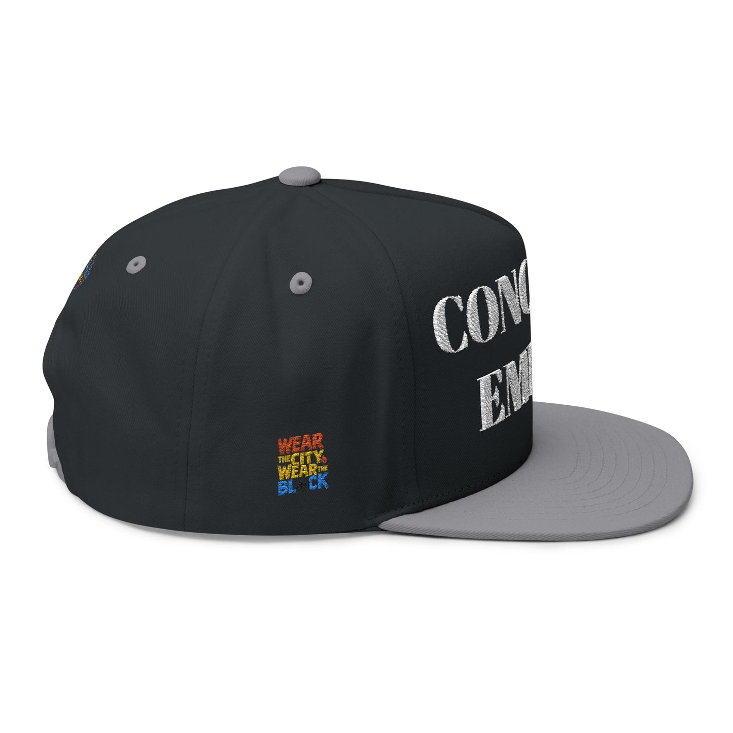 Concrete Empire NYC Flat Bill Cap for Urban Style Lovers, Embroidered Hats for Street Wear