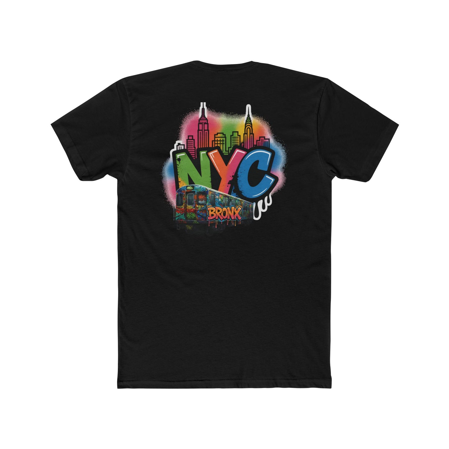 BX On Rails Urban Graphic Tee - Unisex Cotton Crew Tee, Manhattan Viral Design - Manhattan Viral