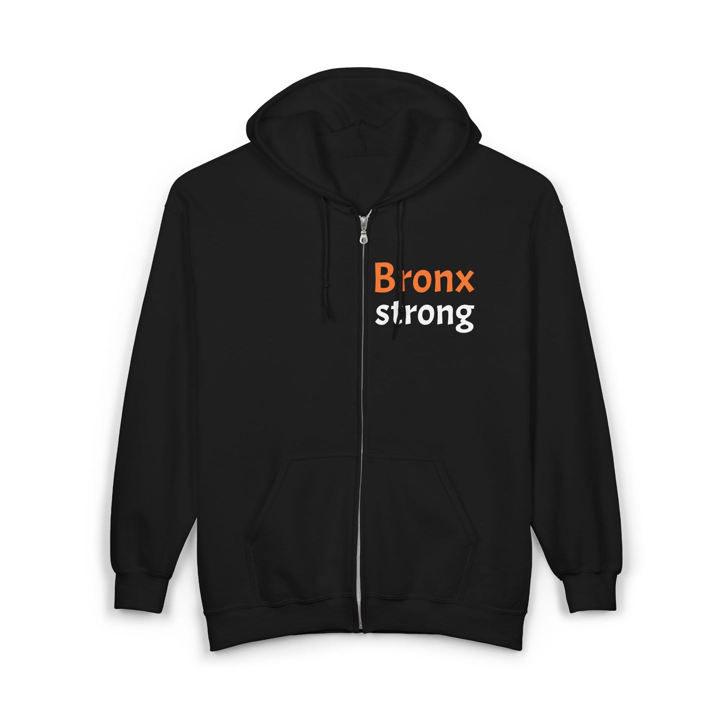 Bronx Strong Zip-Up Hoodie for Urban Style, Gifts for Bronx Residents, Comfortable Winter Wear, Pride Apparel, Streetwear Essential