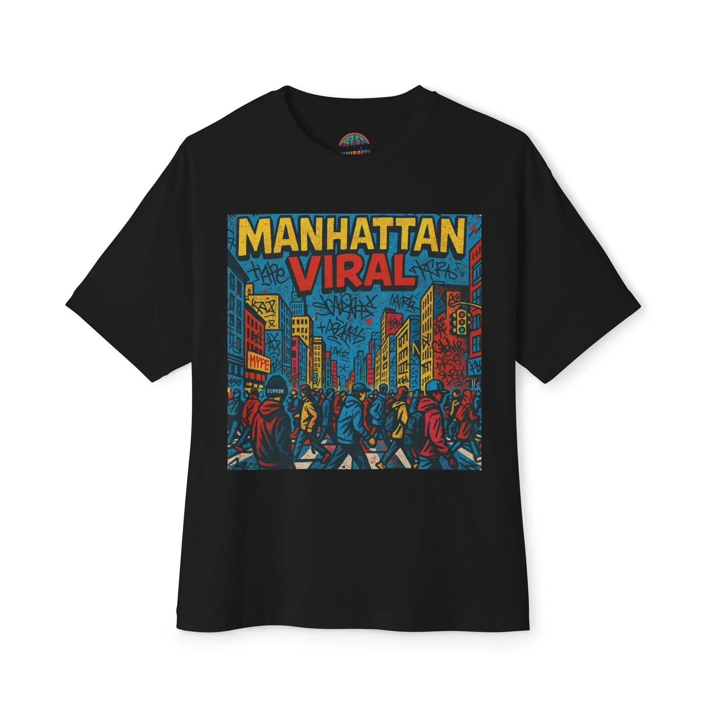 Viral NYC Streets Oversized Boxy Tee - Manhattan Viral