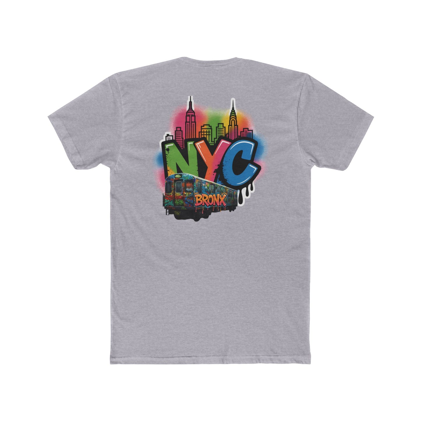 BX On Rails Urban Graphic Tee - Unisex Cotton Crew Tee, Manhattan Viral Design - Manhattan Viral