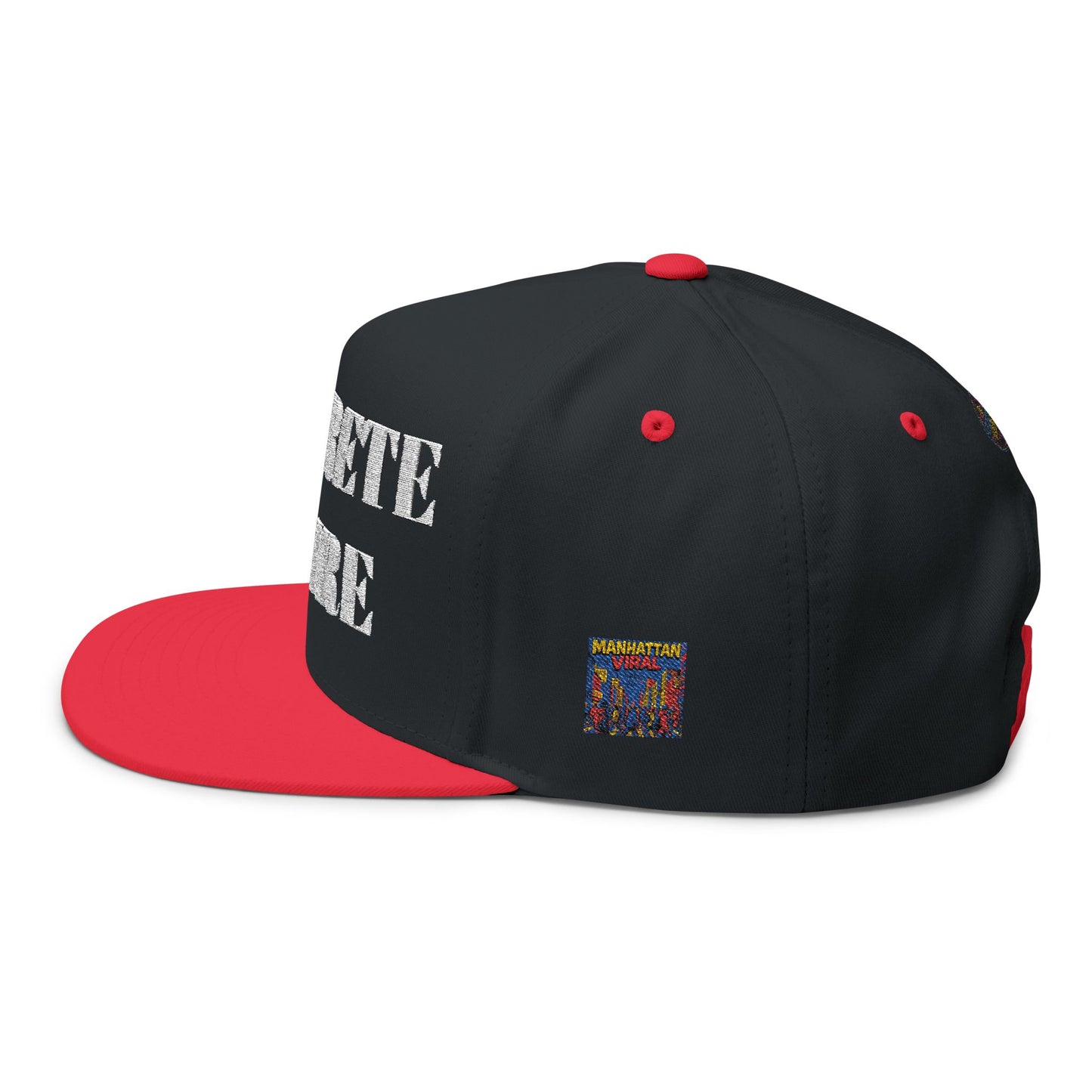 Concrete Empire NYC Flat Bill Cap for Urban Style Lovers, Embroidered Hats for Street Wear
