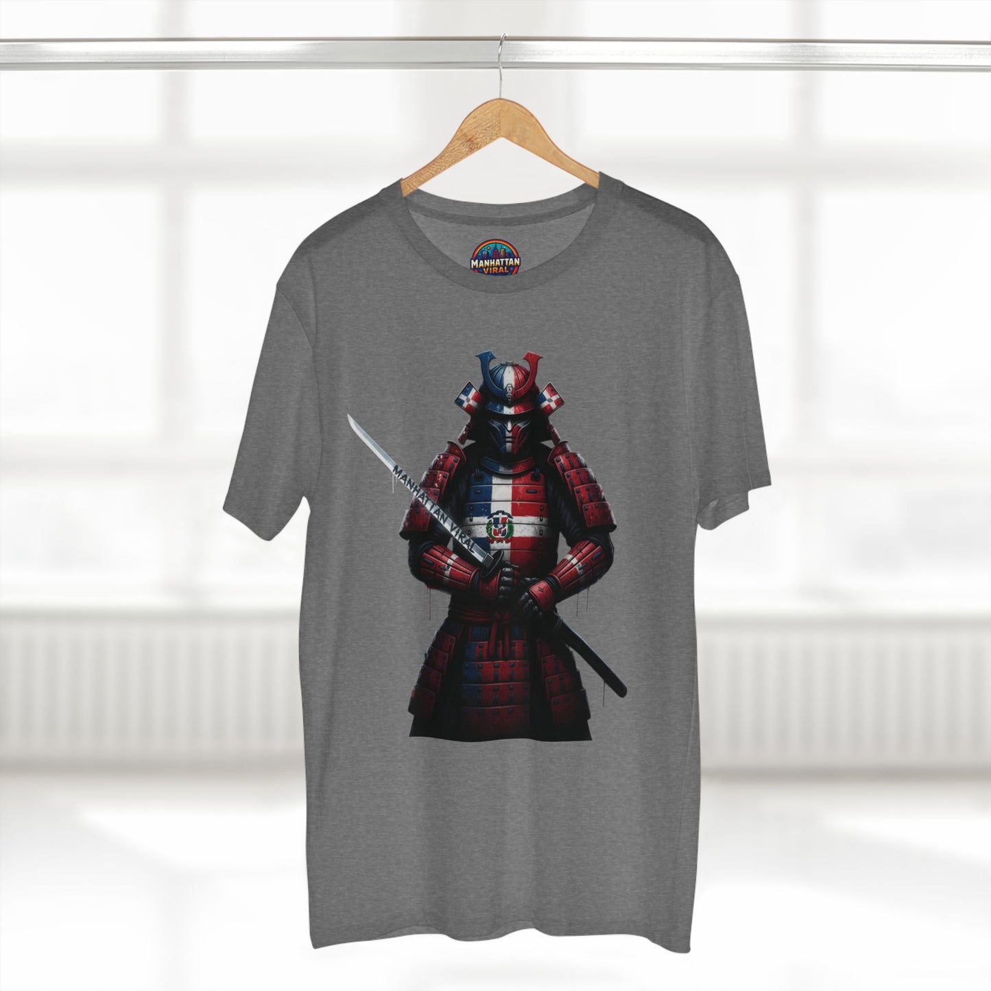 Dominican Samurai Graphic Tee, Unique T-Shirt for Warriors, Gift for Anime Lovers, Casual Streetwear,