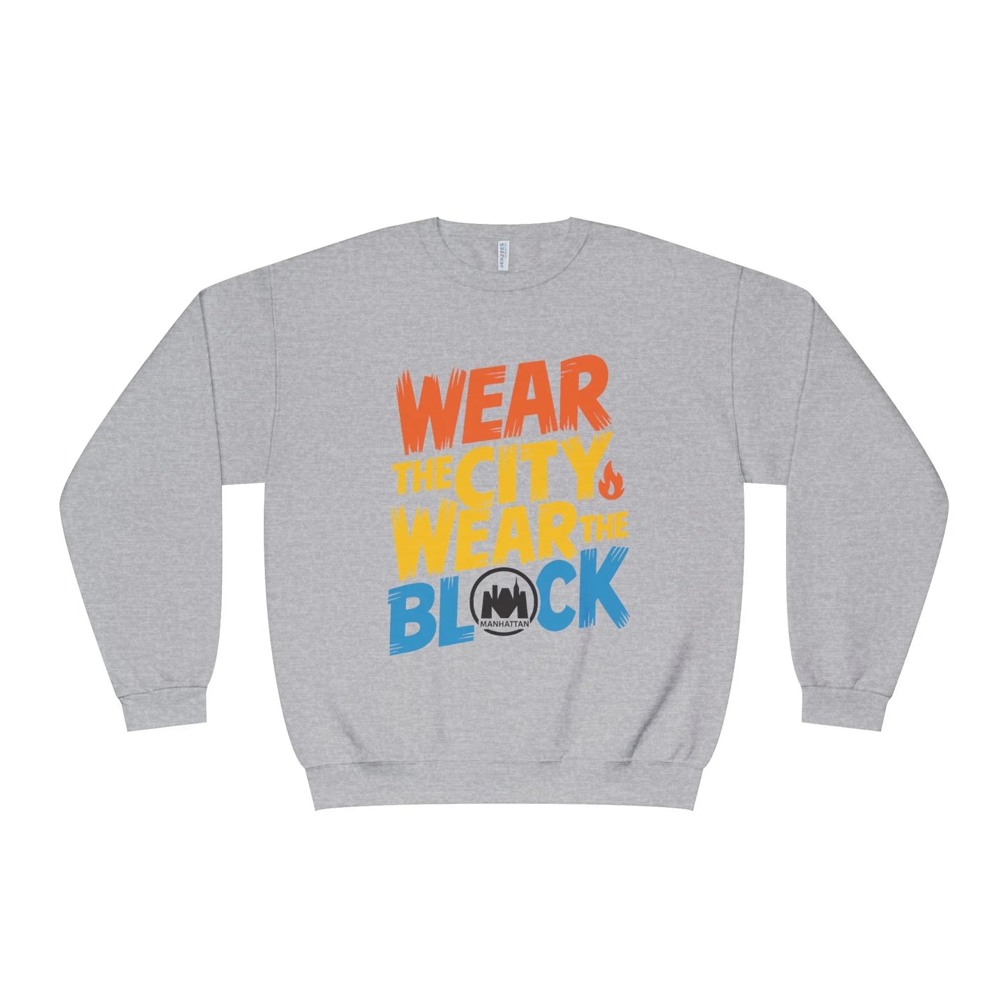 Wear Your City Crewneck Sweatshirt | Cozy Streetwear, Perfect Gift for City Lovers, Everyday Comfort, NYC Inspired Fashion - Manhattan Viral