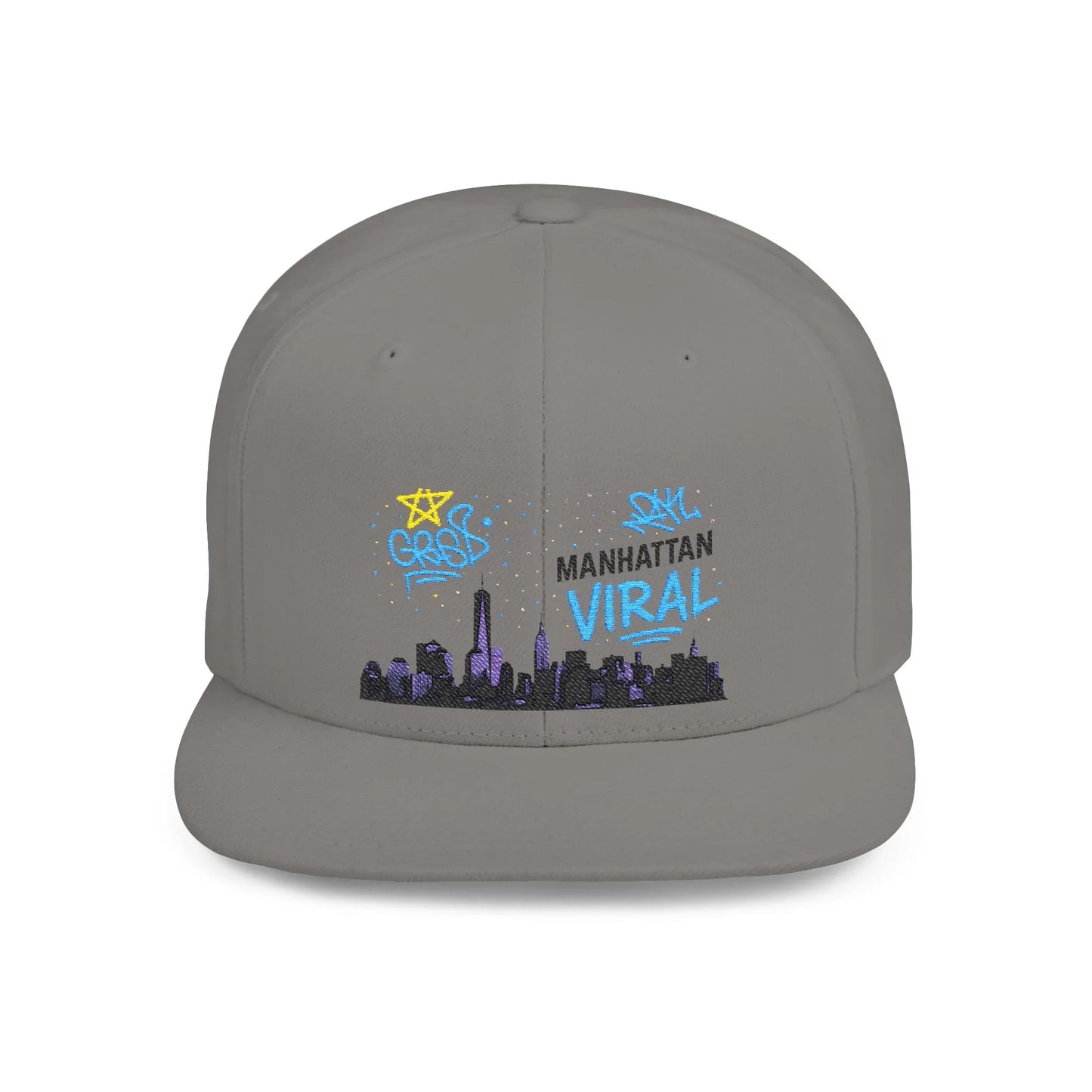 Downtown Late nights Viral Snapback Hat | Urban Fashion Accessory, Trendy Flat Bill Cap, Cool Gift for NYC Lovers, Streetwear Essential - Manhattan Viral
