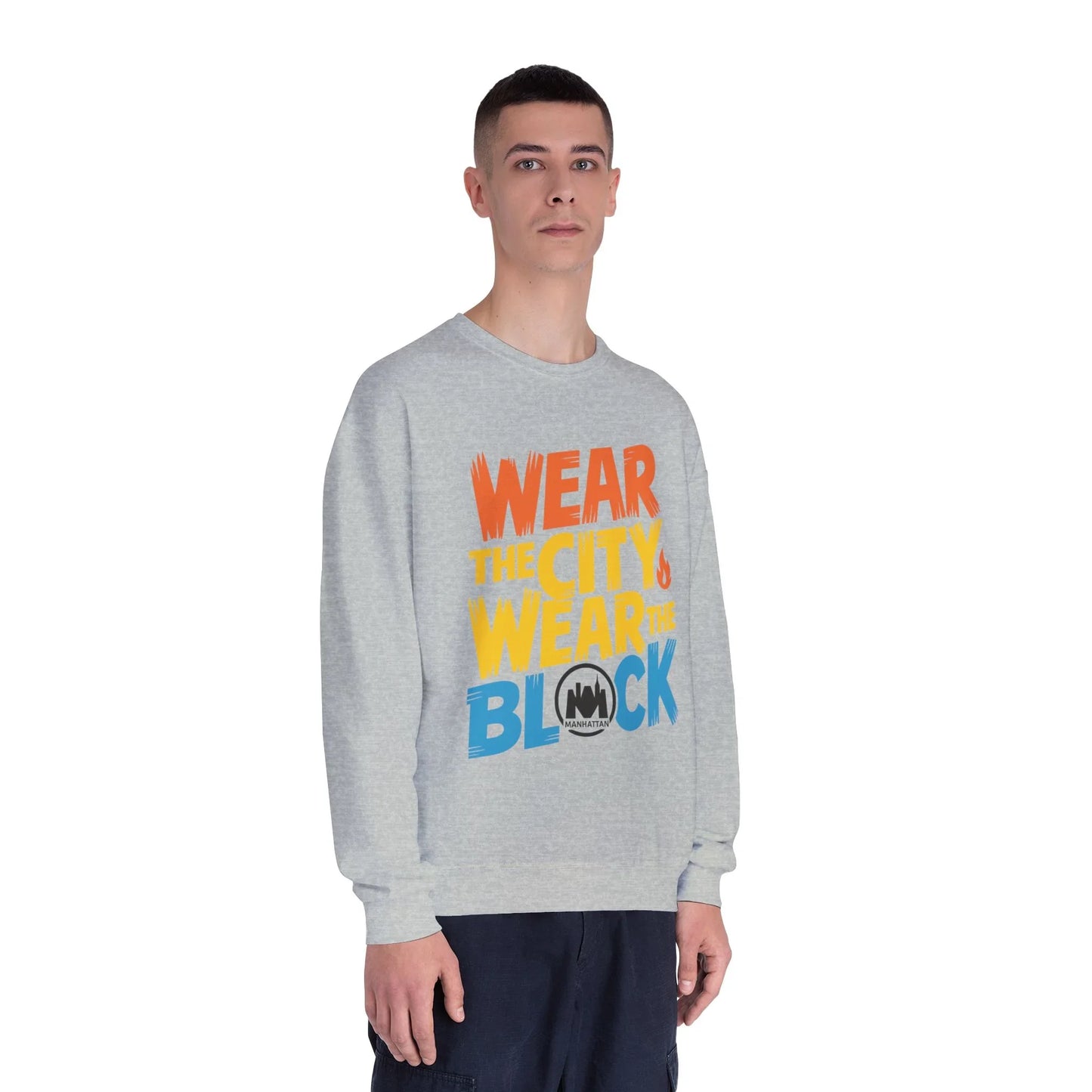 Wear Your City Crewneck Sweatshirt | Cozy Streetwear, Perfect Gift for City Lovers, Everyday Comfort, NYC Inspired Fashion - Manhattan Viral