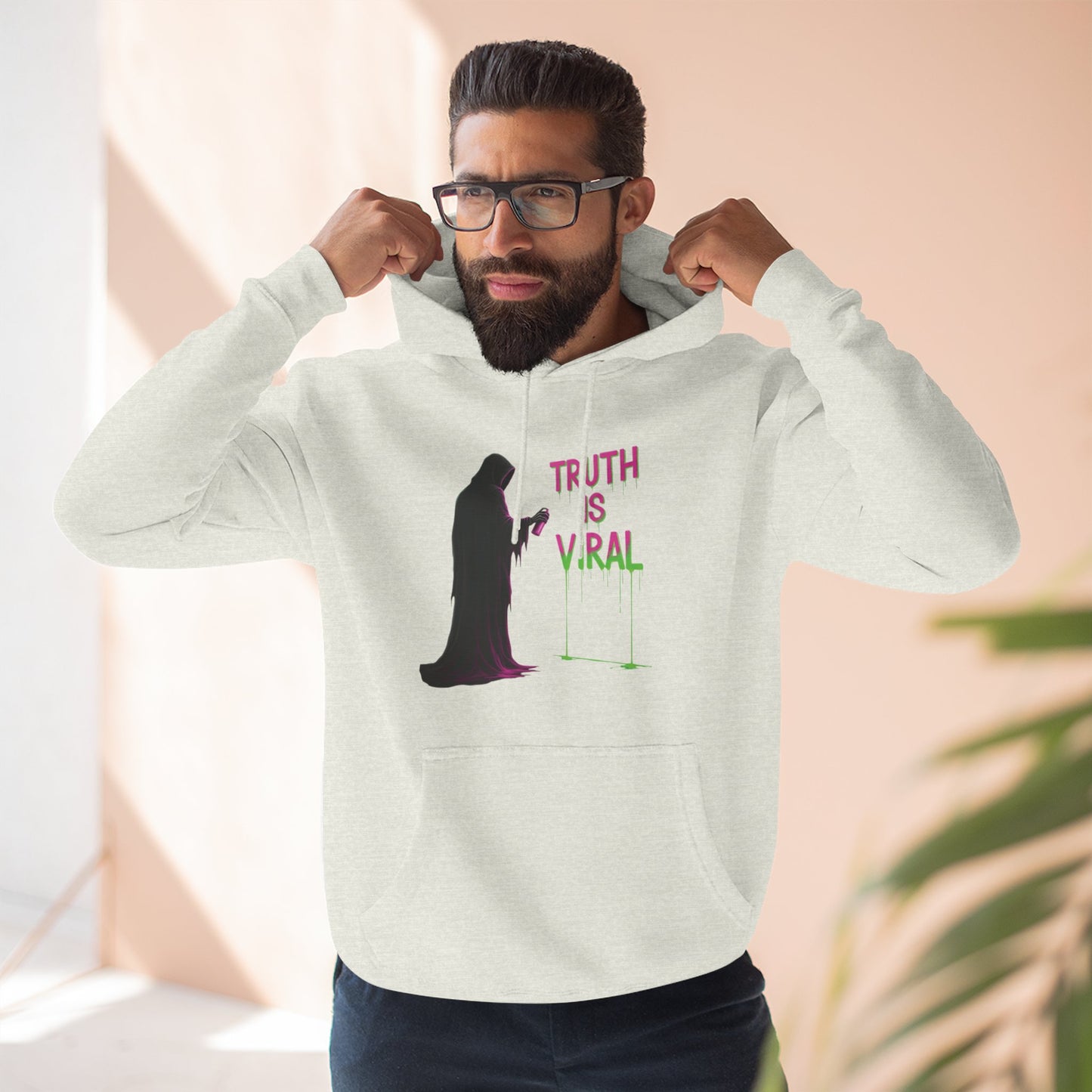 Viral Reaper Three-Panel Cotton Fleece Hoodie
