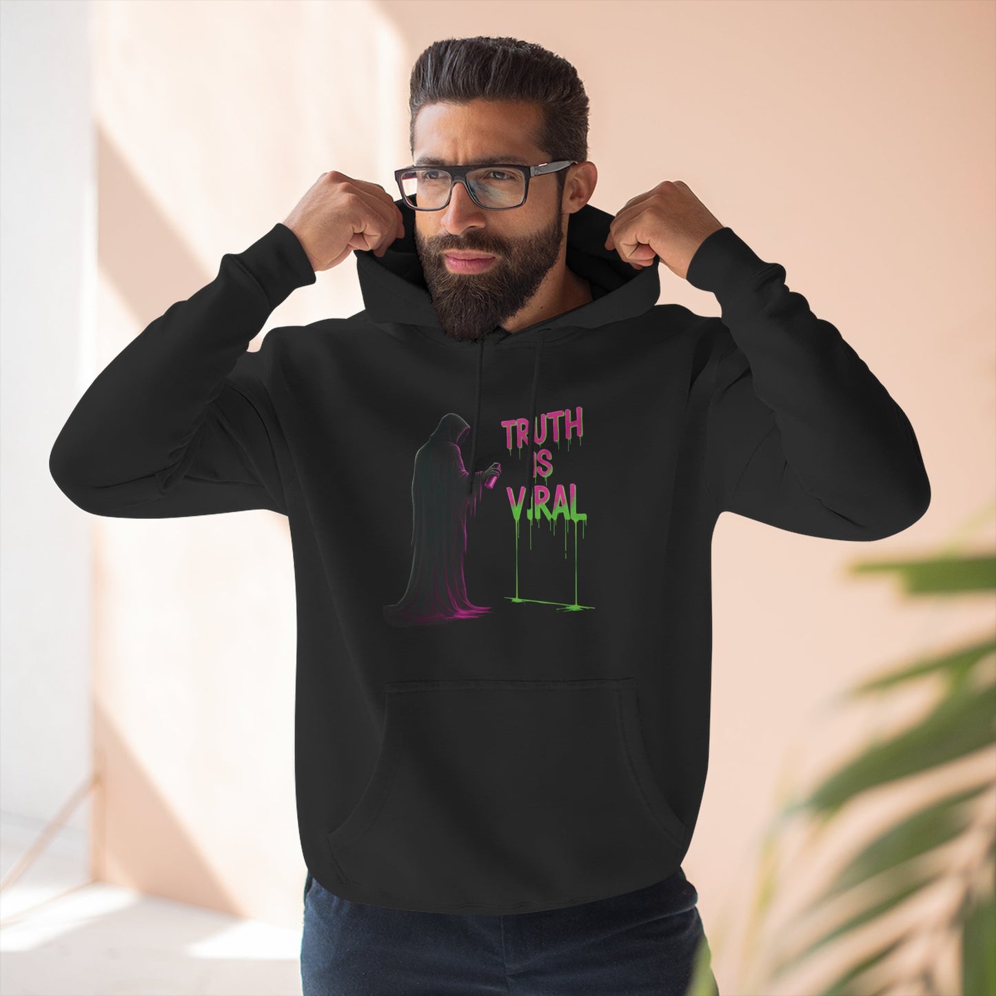 Viral Reaper Three-Panel Cotton Fleece Hoodie