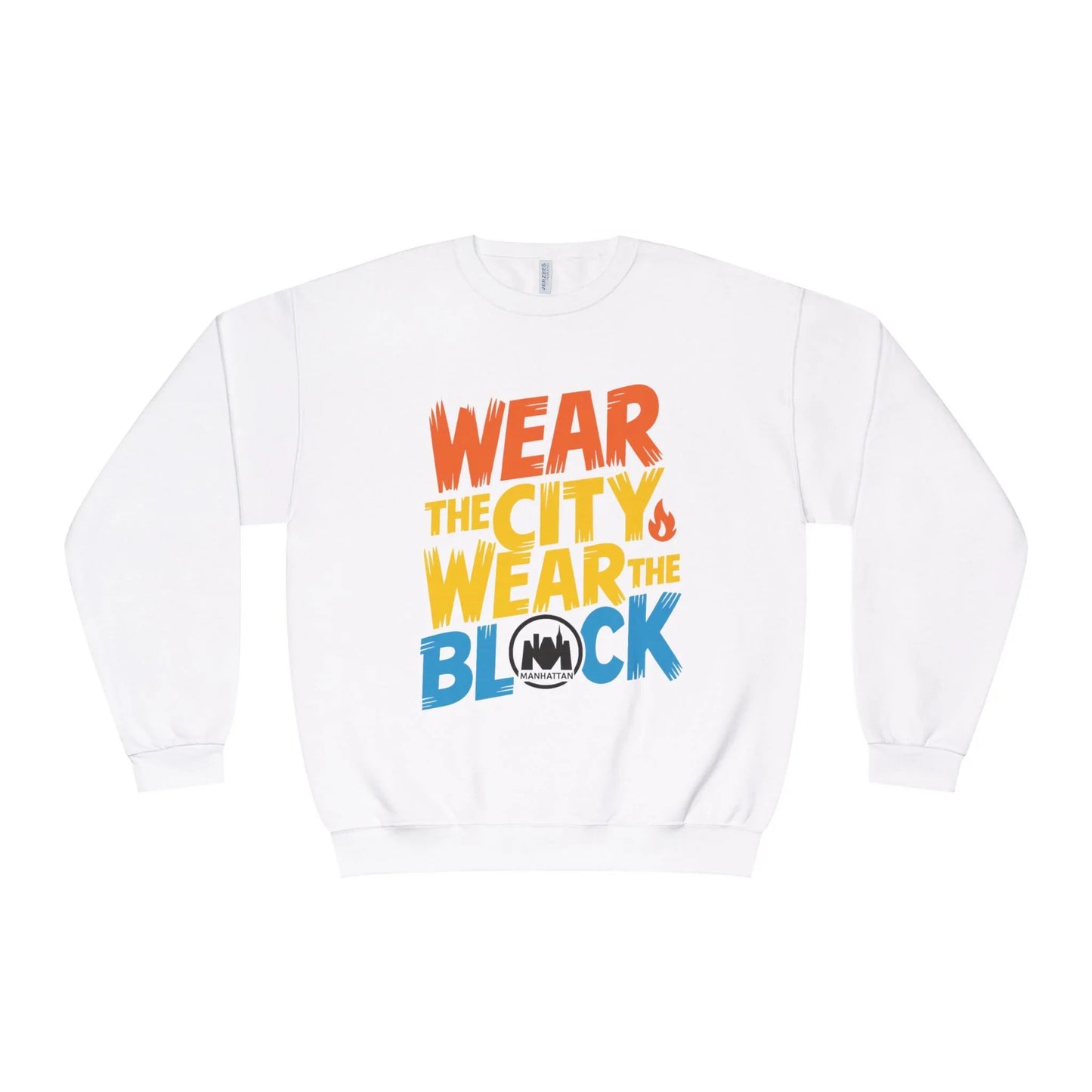 Wear Your City Crewneck Sweatshirt | Cozy Streetwear, Perfect Gift for City Lovers, Everyday Comfort, NYC Inspired Fashion - Manhattan Viral