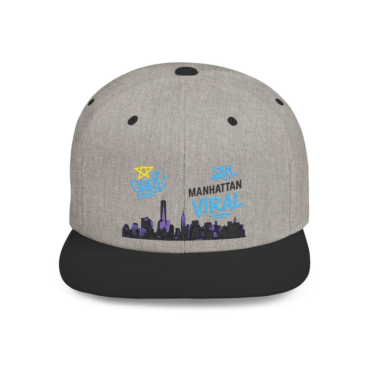 Downtown Late nights Viral Snapback Hat | Urban Fashion Accessory, Trendy Flat Bill Cap, Cool Gift for NYC Lovers, Streetwear Essential - Manhattan Viral