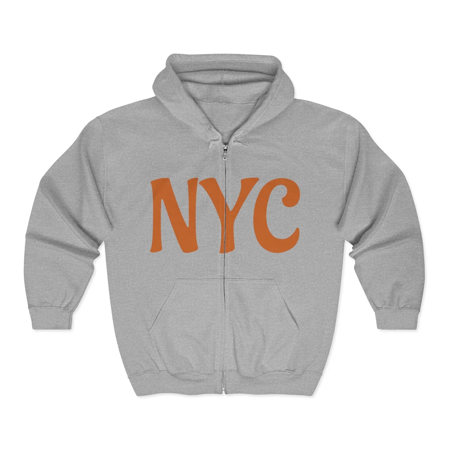 NYC Wear the City Heavy Blend™ Full Zip Hooded Sweatshirt, Cozy Urban Zip-Up, Gifts for City Lovers, Perfect for Casual Outings, Travel Essentials - Manhattan Viral