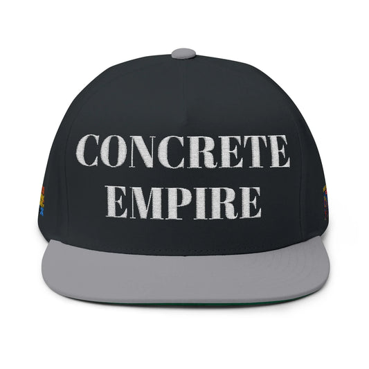 Concrete Empire Flat Bill Cap - NYC Snapback - One size - Black/Grey