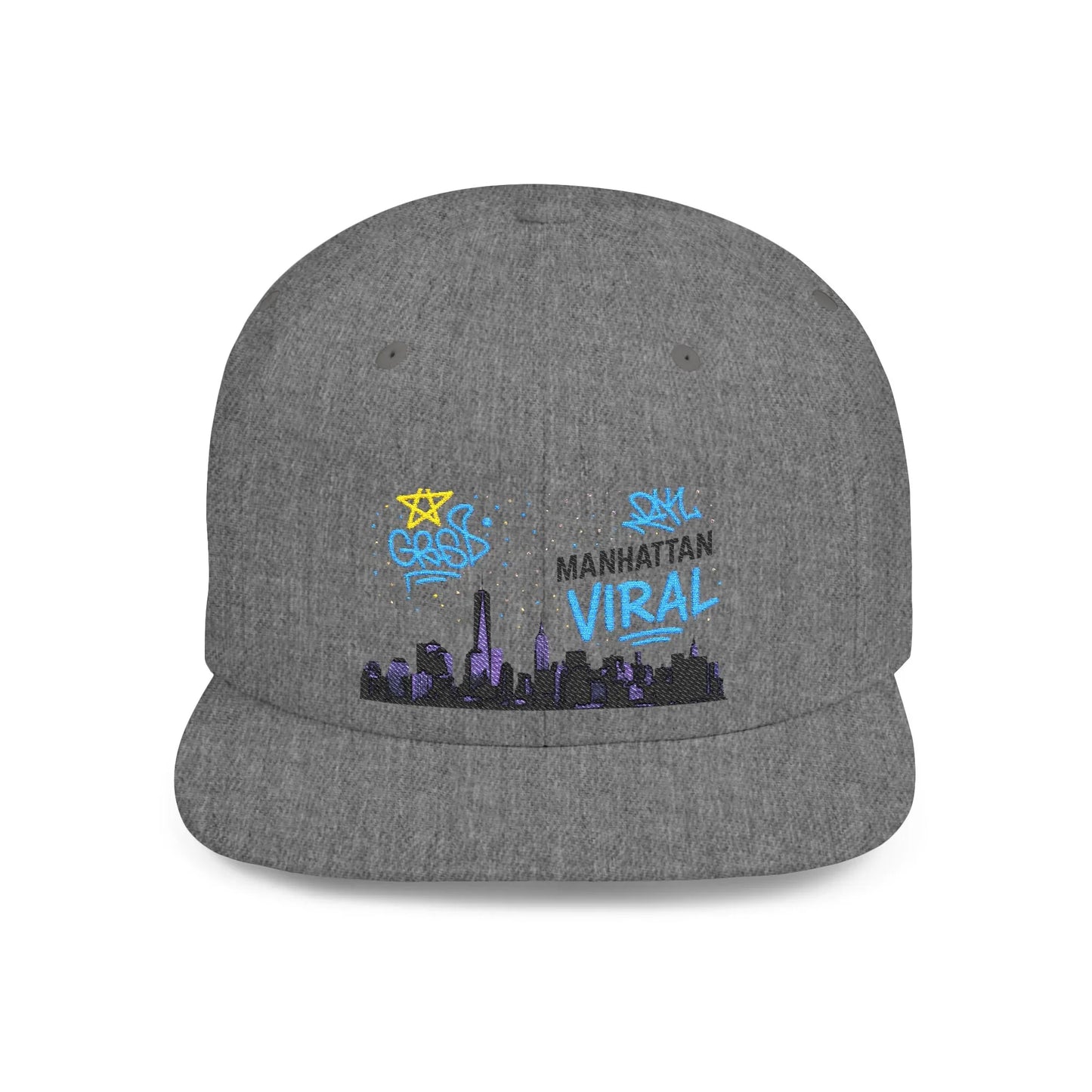 Downtown Late nights Viral Snapback Hat | Urban Fashion Accessory, Trendy Flat Bill Cap, Cool Gift for NYC Lovers, Streetwear Essential - Manhattan Viral
