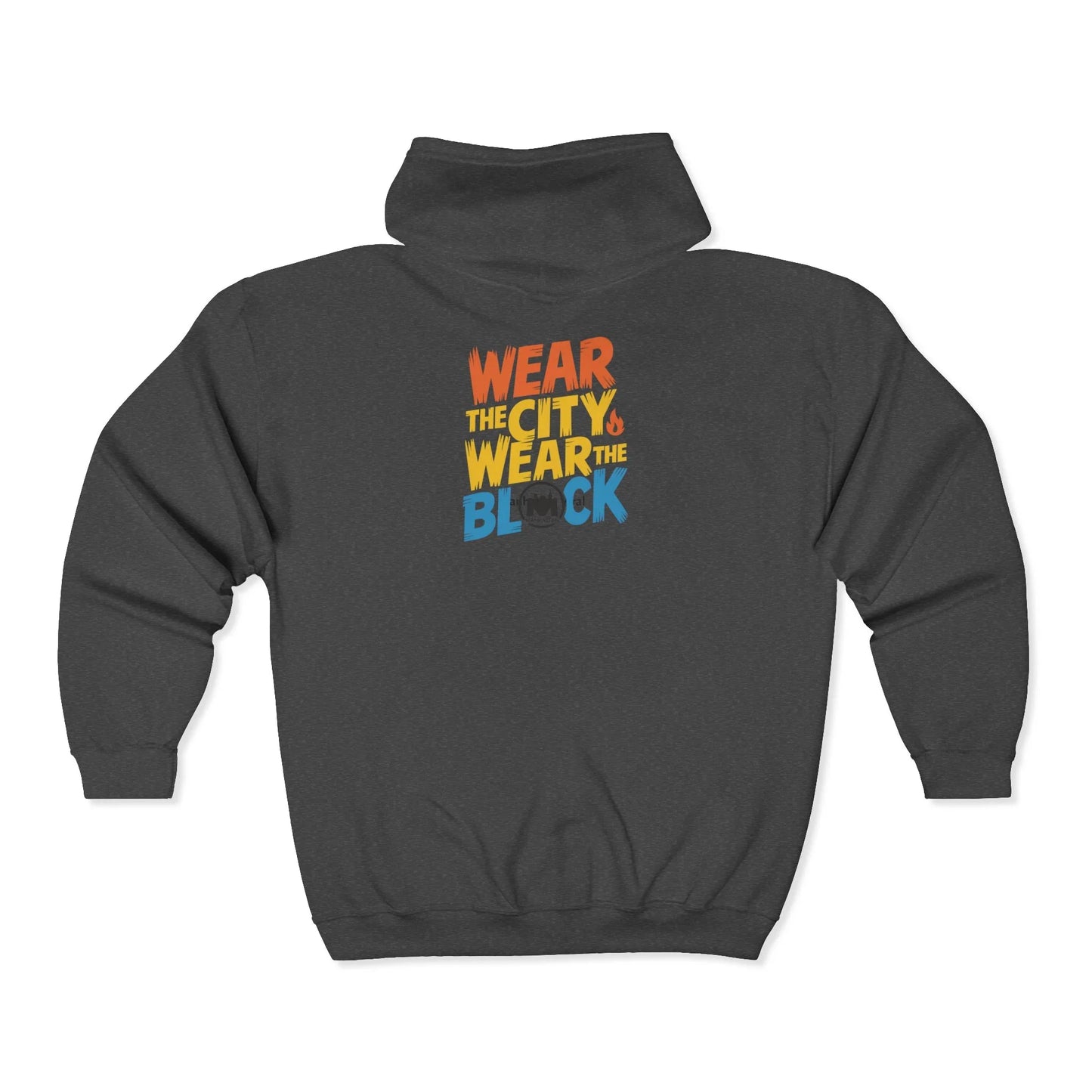 NYC Wear the City Heavy Blend™ Full Zip Hooded Sweatshirt, Cozy Urban Zip-Up, Gifts for City Lovers, Perfect for Casual Outings, Travel Essentials - Manhattan Viral