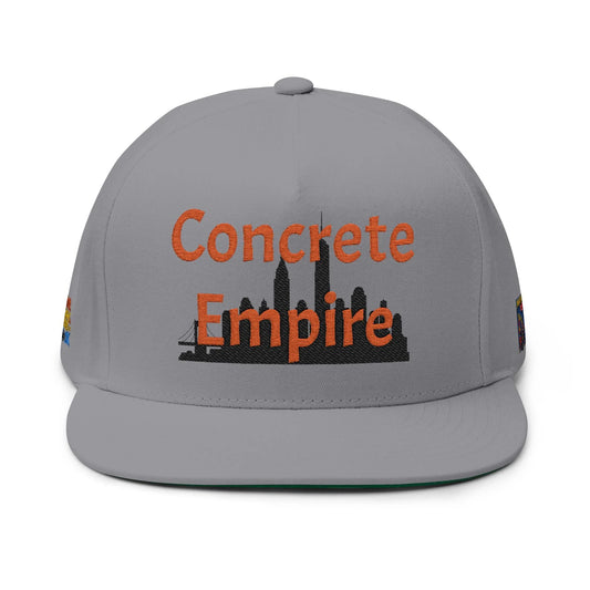 Concrete Empire Snapback - NYC Flat Bill Cap - One size - White