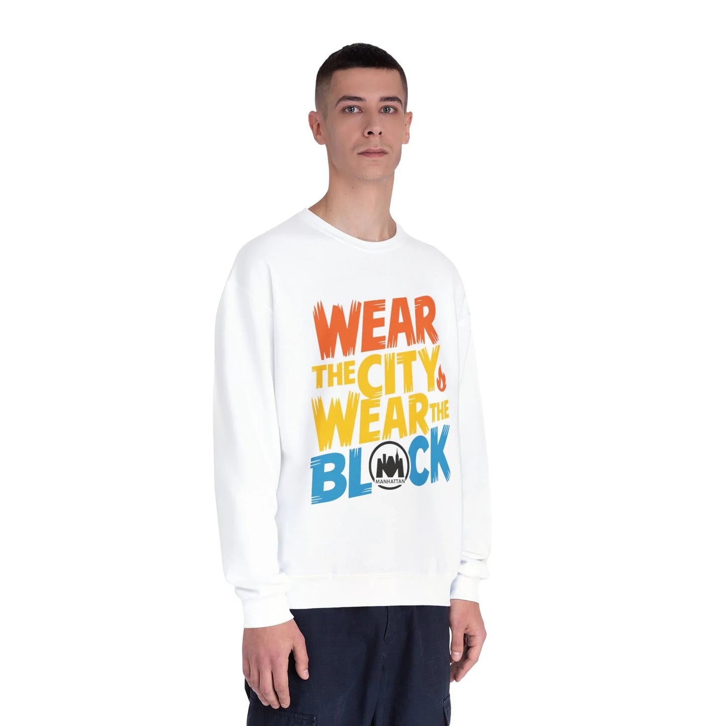 Wear Your City Crewneck Sweatshirt | Cozy Streetwear, Perfect Gift for City Lovers, Everyday Comfort, NYC Inspired Fashion - Manhattan Viral