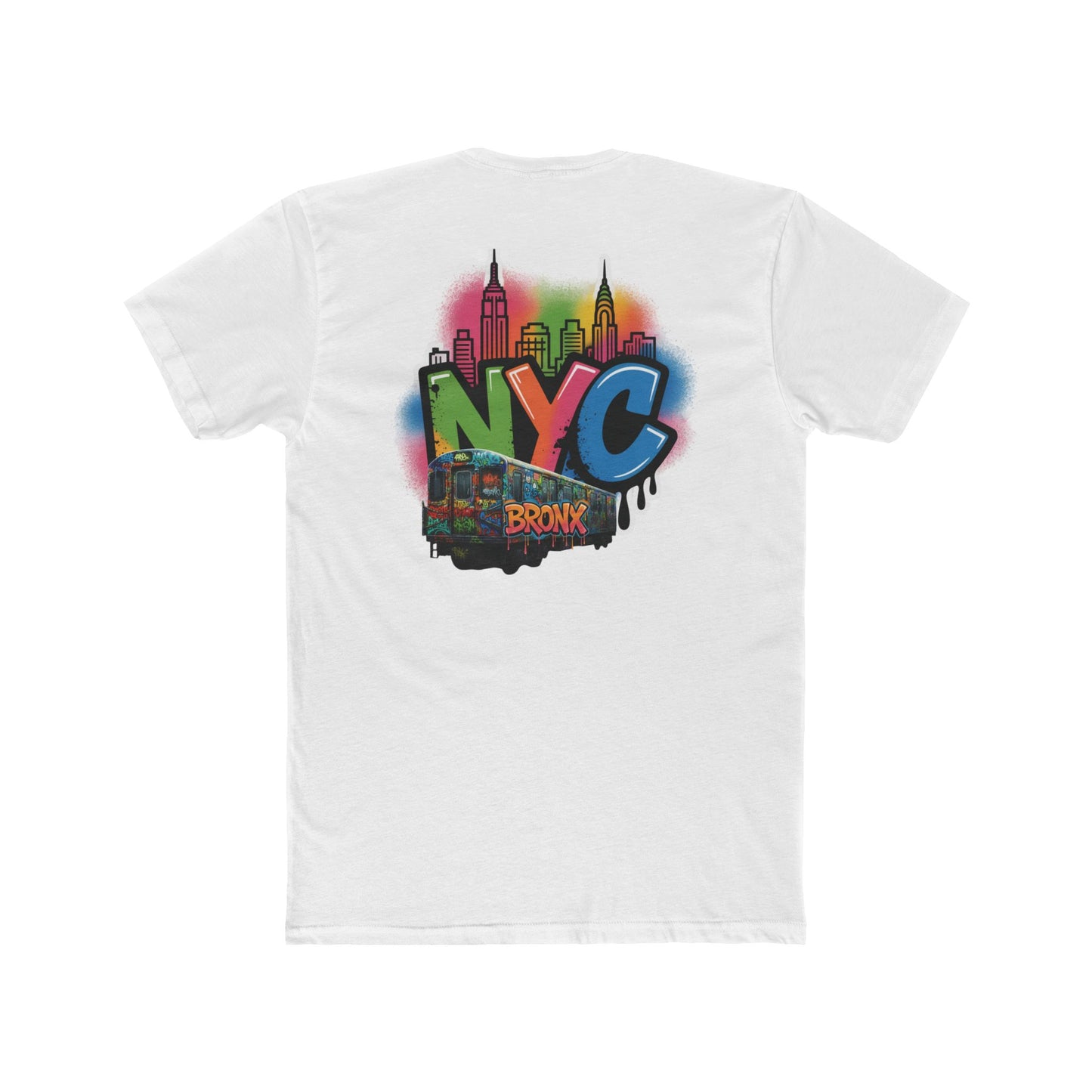 BX On Rails Urban Graphic Tee - Unisex Cotton Crew Tee, Manhattan Viral Design - Manhattan Viral