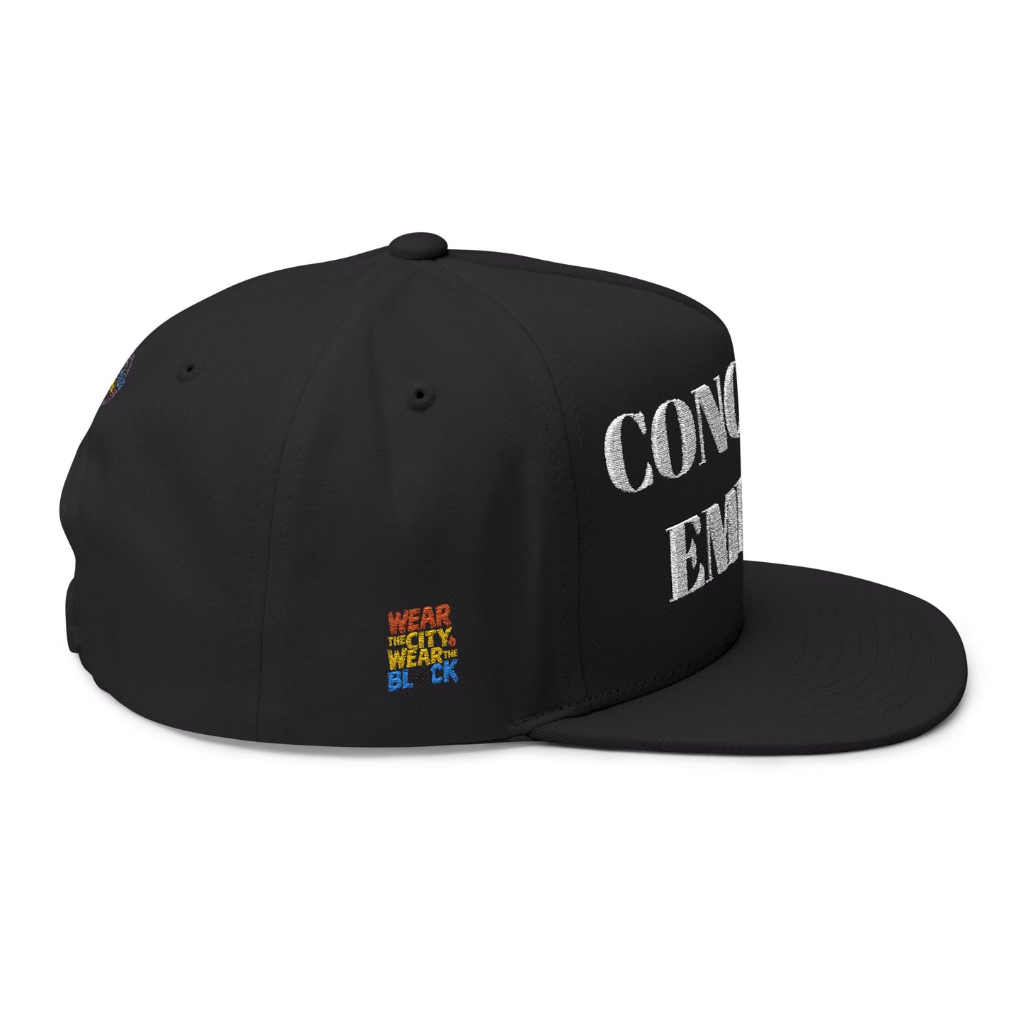 Concrete Empire NYC Flat Bill Cap for Urban Style Lovers, Embroidered Hats for Street Wear