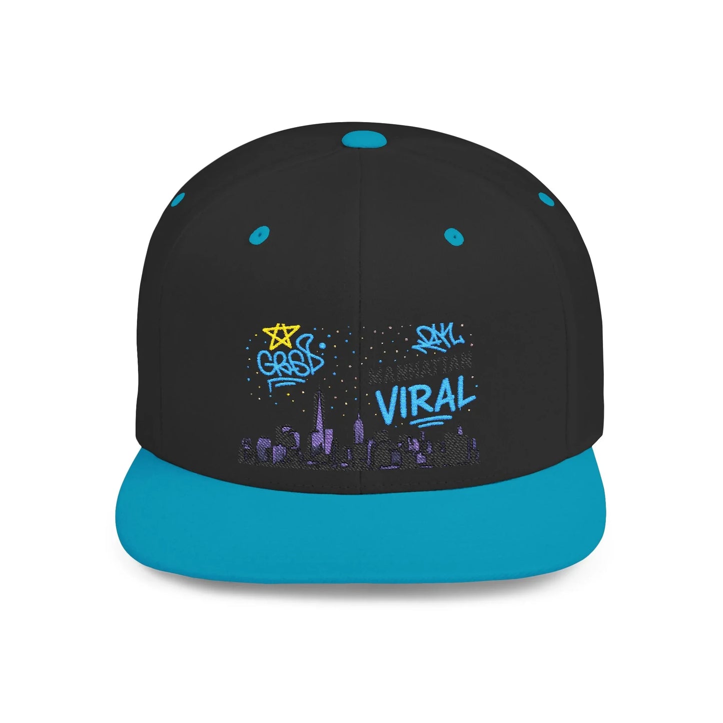Downtown Late nights Viral Snapback Hat | Urban Fashion Accessory, Trendy Flat Bill Cap, Cool Gift for NYC Lovers, Streetwear Essential - Manhattan Viral