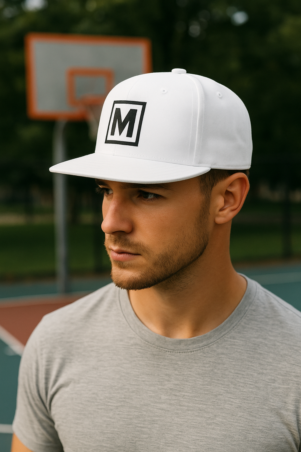 MV Medallion Viral Flat Bill Snapback Cap, Trendy Baseball Hat for Casual Outings, Gift for Dads, Graduations, Streetwear - Manhattan Viral