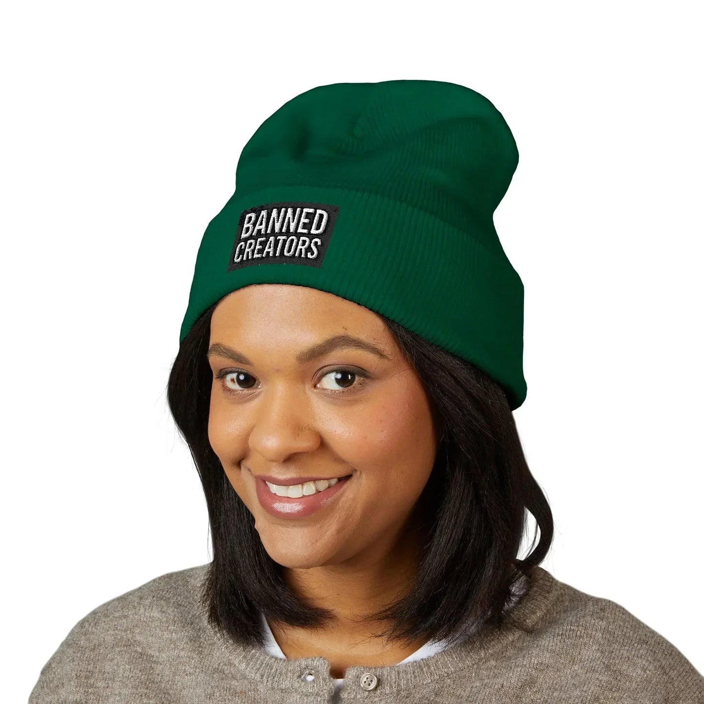 Banned Creators' Embroidery, Warm Beanie Hat , Streetwear Accessory - Manhattan Viral - Manhattan Viral