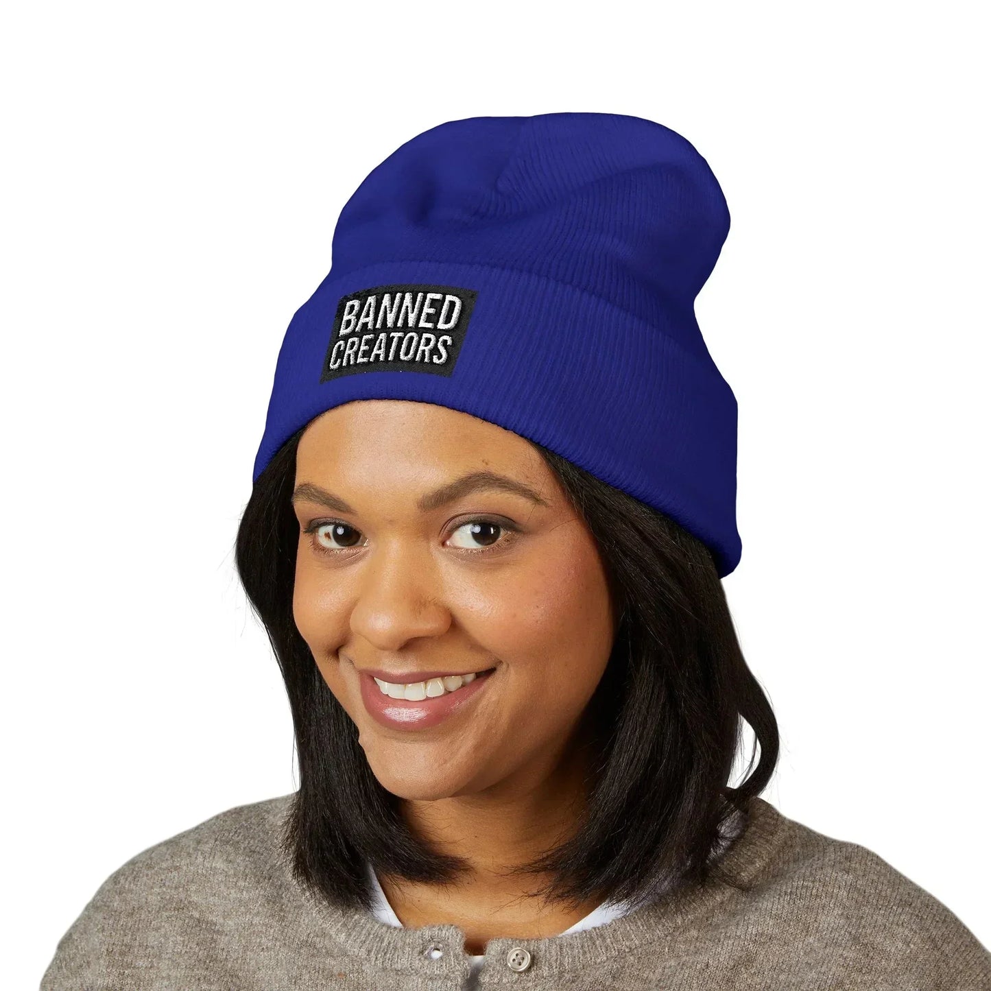 Banned Creators' Embroidery, Warm Beanie Hat , Streetwear Accessory - Manhattan Viral - Manhattan Viral