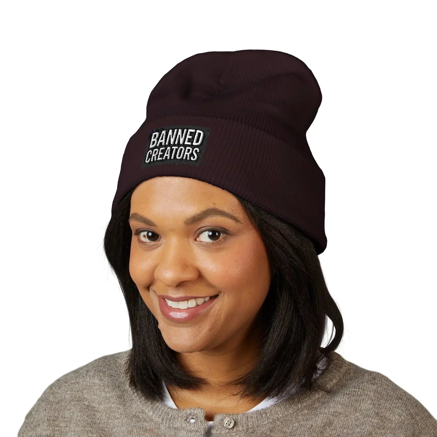 Banned Creators' Embroidery, Warm Beanie Hat , Streetwear Accessory - Manhattan Viral - Manhattan Viral