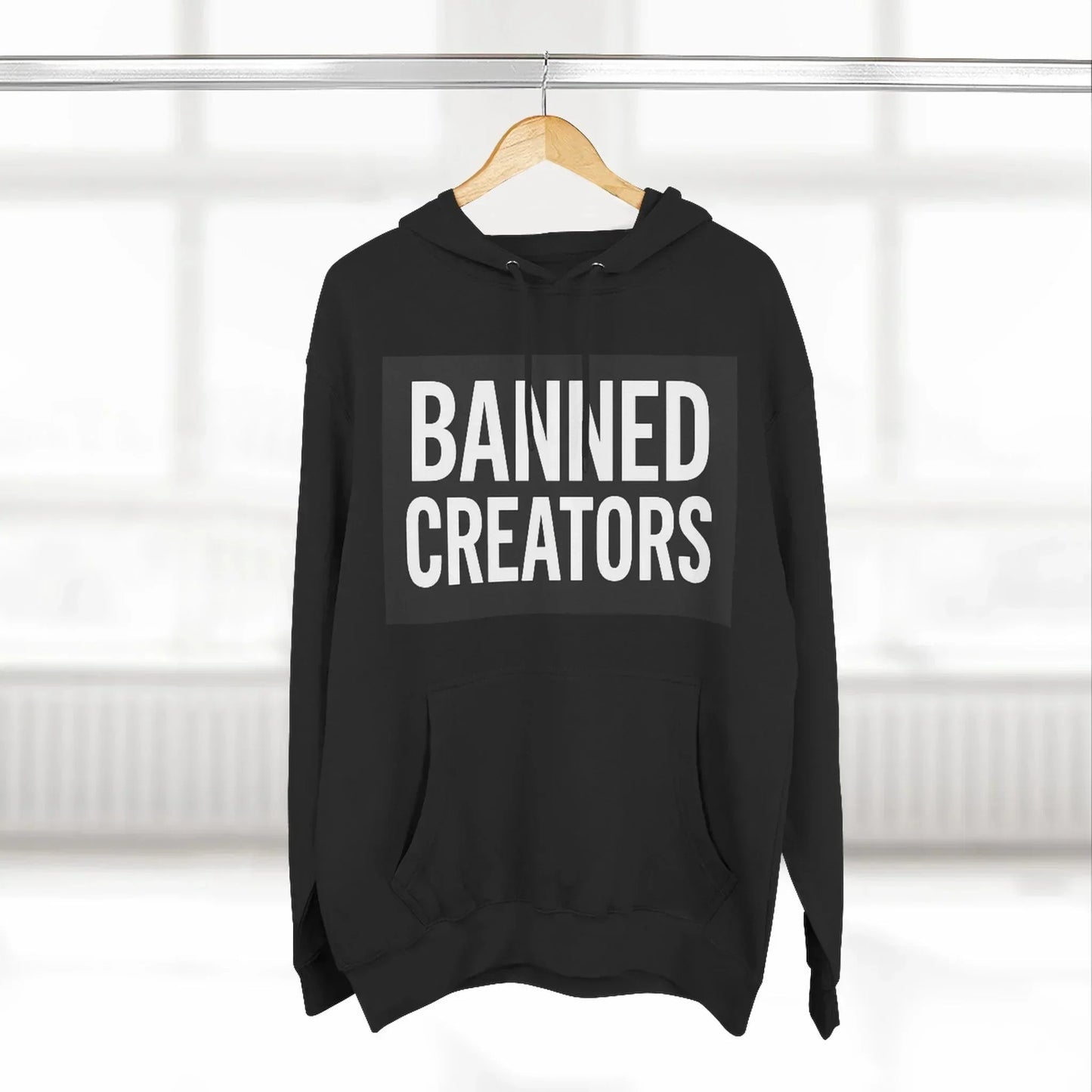Banned Creators Hoodie - Fleece Sweatshirt for Trendsetters, Gift for Creators, Streetwear, Unique Design, Cozy Casual Wear - Manhattan Viral - Manhattan Viral