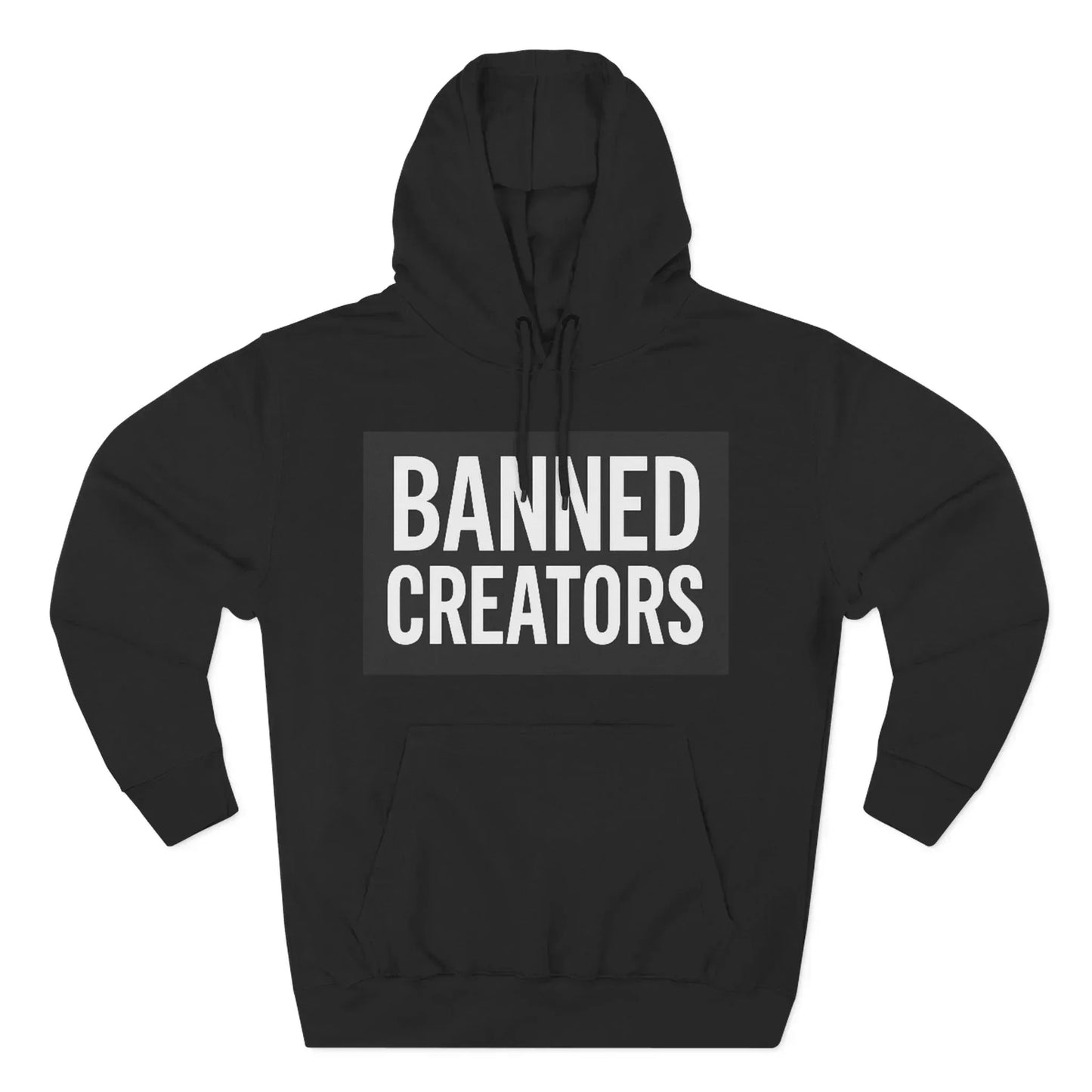 Banned Creators Hoodie - Fleece Sweatshirt for Trendsetters, Gift for Creators, Streetwear, Unique Design, Cozy Casual Wear - Manhattan Viral - Manhattan Viral