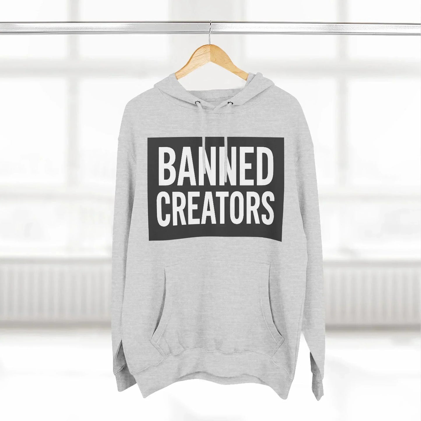 Banned Creators Hoodie - Fleece Sweatshirt for Trendsetters, Gift for Creators, Streetwear, Unique Design, Cozy Casual Wear - Manhattan Viral - Manhattan Viral