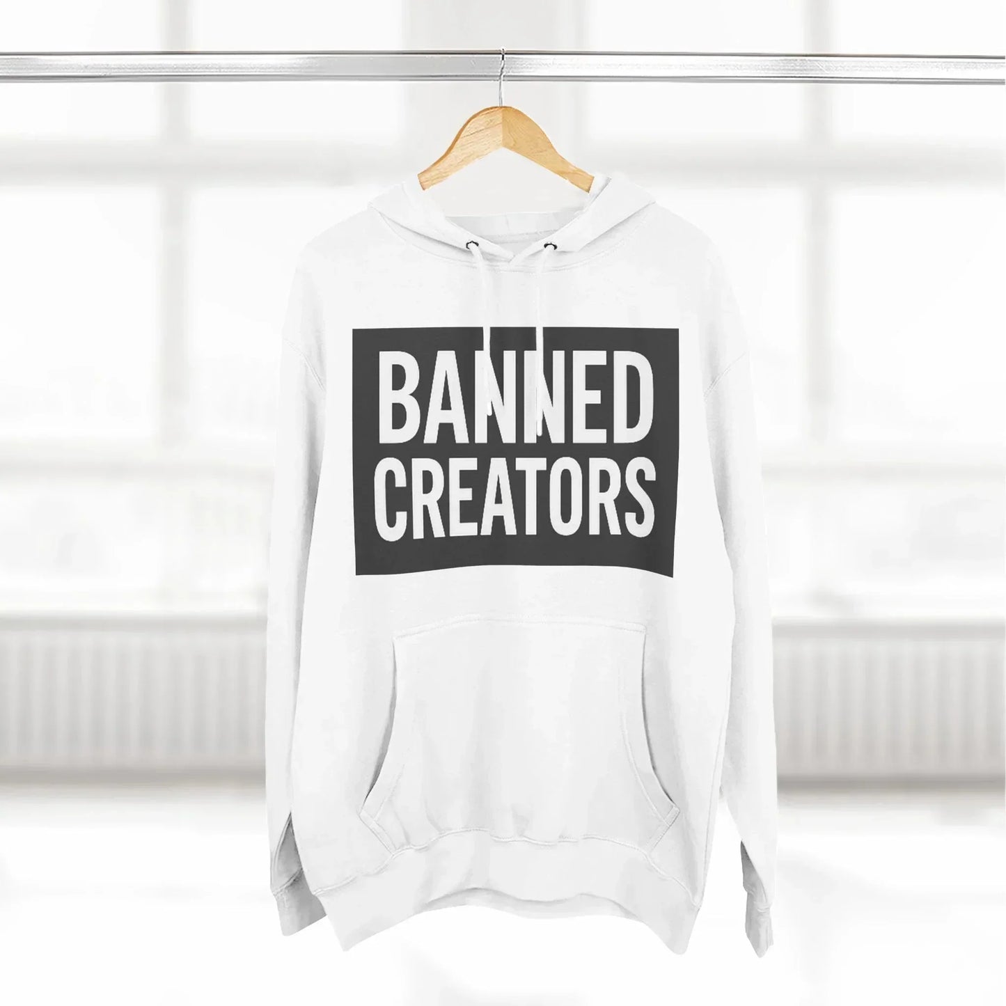 Banned Creators Hoodie - Fleece Sweatshirt for Trendsetters, Gift for Creators, Streetwear, Unique Design, Cozy Casual Wear - Manhattan Viral - Manhattan Viral